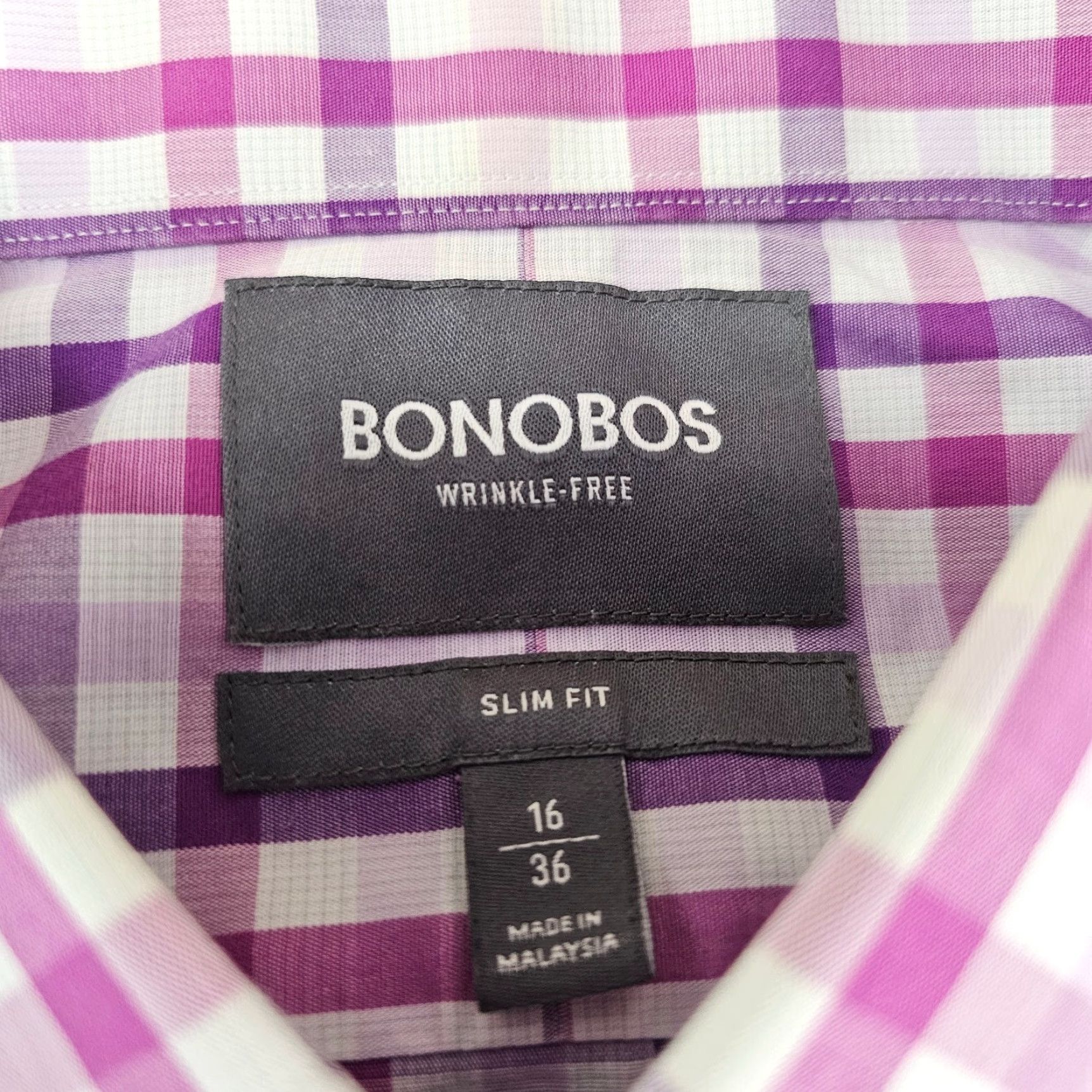 Bonobos Bonobos Shirt Mens Size 16 36 Slim Fit Pink Check Cotton Long Sleeve Button Up Size US L / EU 52-54 / 3 - 3 Thumbnail