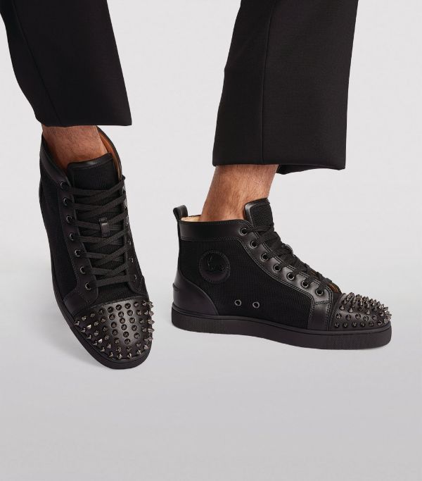 Christian Louboutin o1bcso1str1024 Lou Spikes in Black Size US 11 / EU 44 - 6 Thumbnail