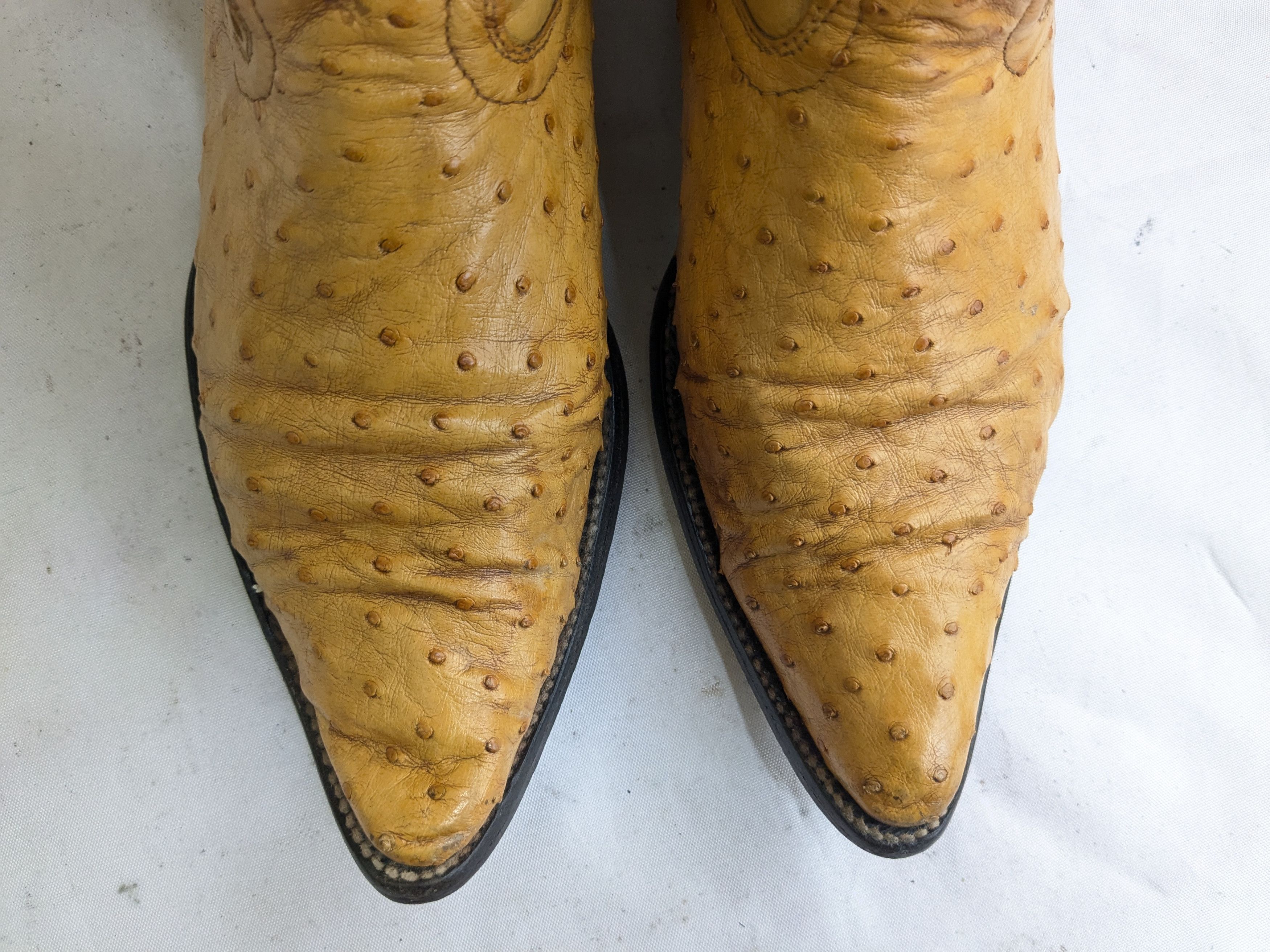 Nike Vintage Cowboy Boots Yellow Crocodile Leather 7.5 Size US 7.5 / EU 40-41 - 3 Thumbnail