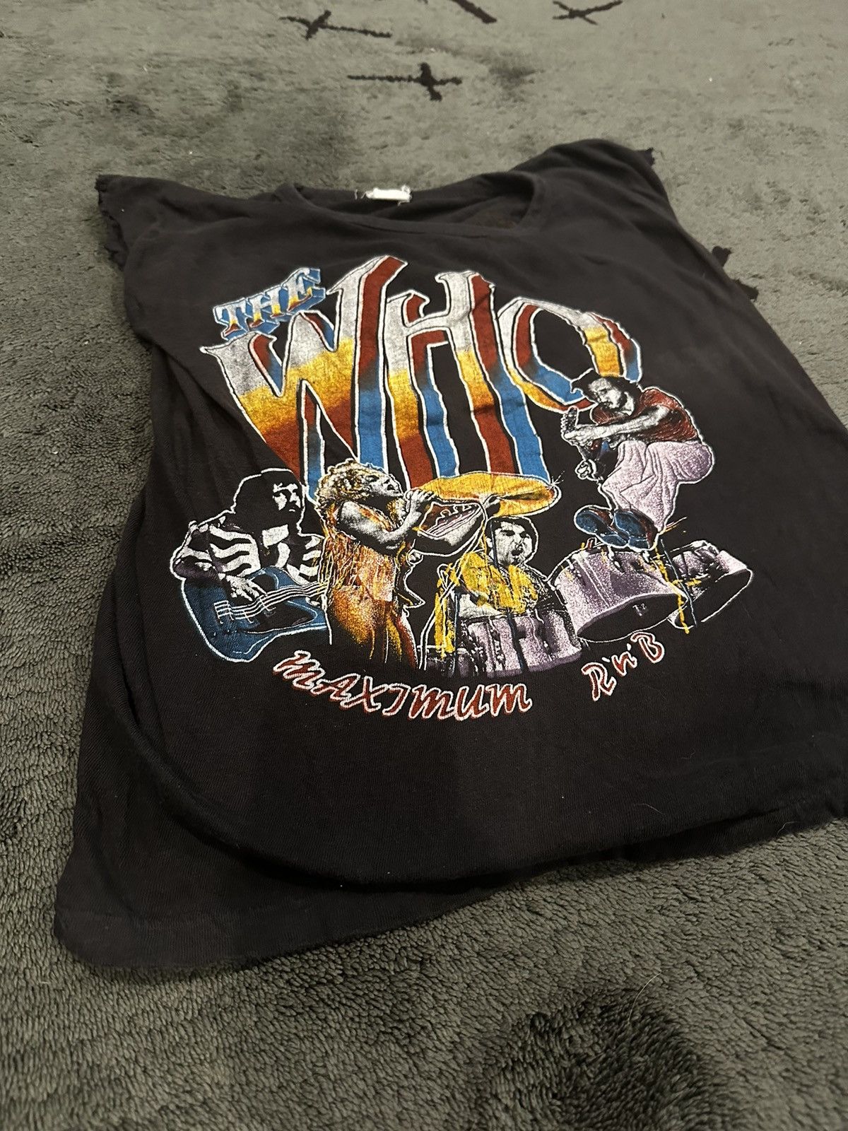 Band Tees × Vintage Vintage 80’s The Who “ Maximum R&B Cut Sleeve T Shirt Size US S / EU 44-46 / 1 - 4 Thumbnail