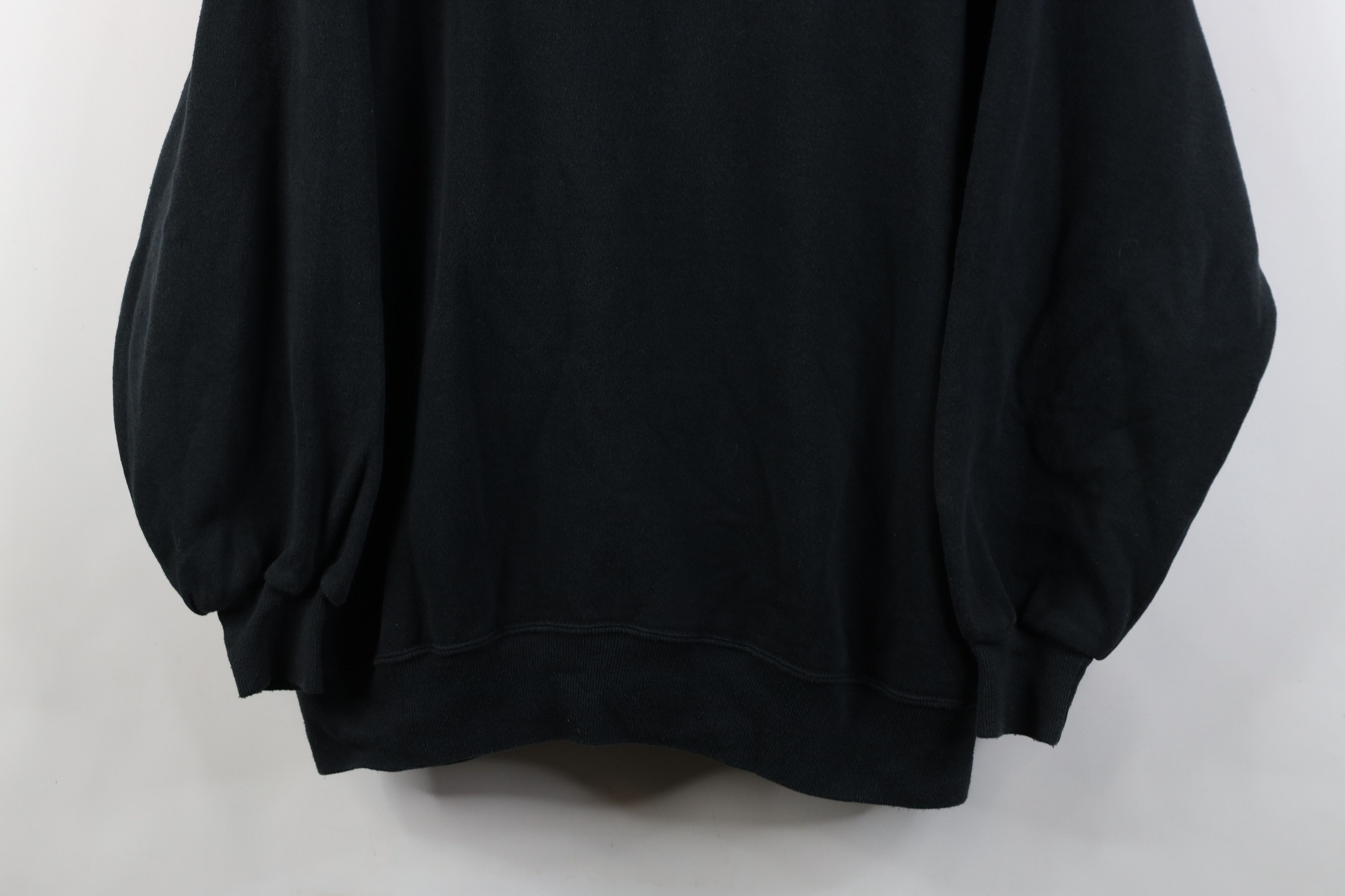 Vintage Vintage 90s Streetwear Blank Crewneck Sweatshirt Black USA Size XXL / US 16-18 / IT 52-54 - 3 Thumbnail