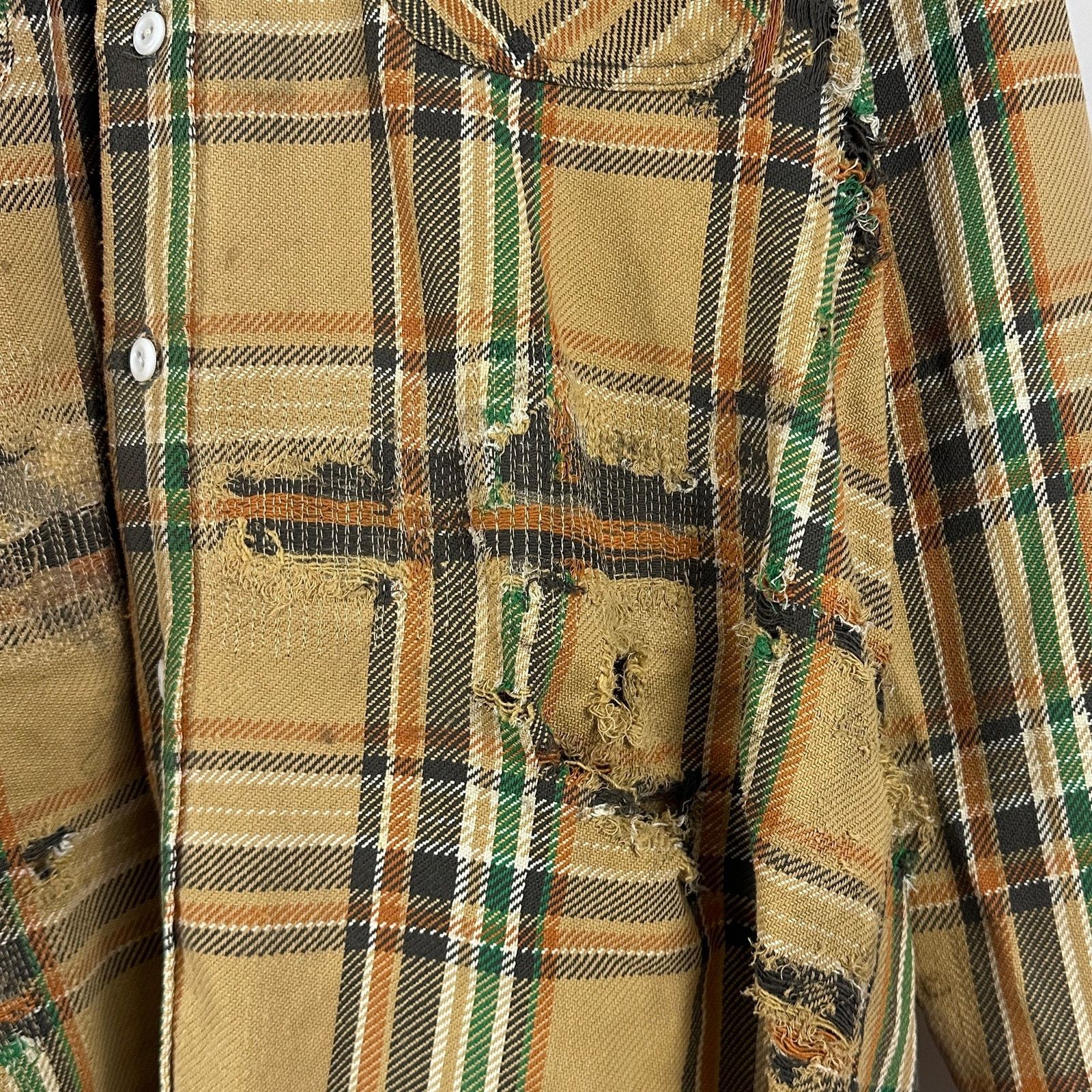 Sears Vintage Boro Repaired & Distressed Flannel Size US L / EU 52-54 / 3 - 2 Thumbnail