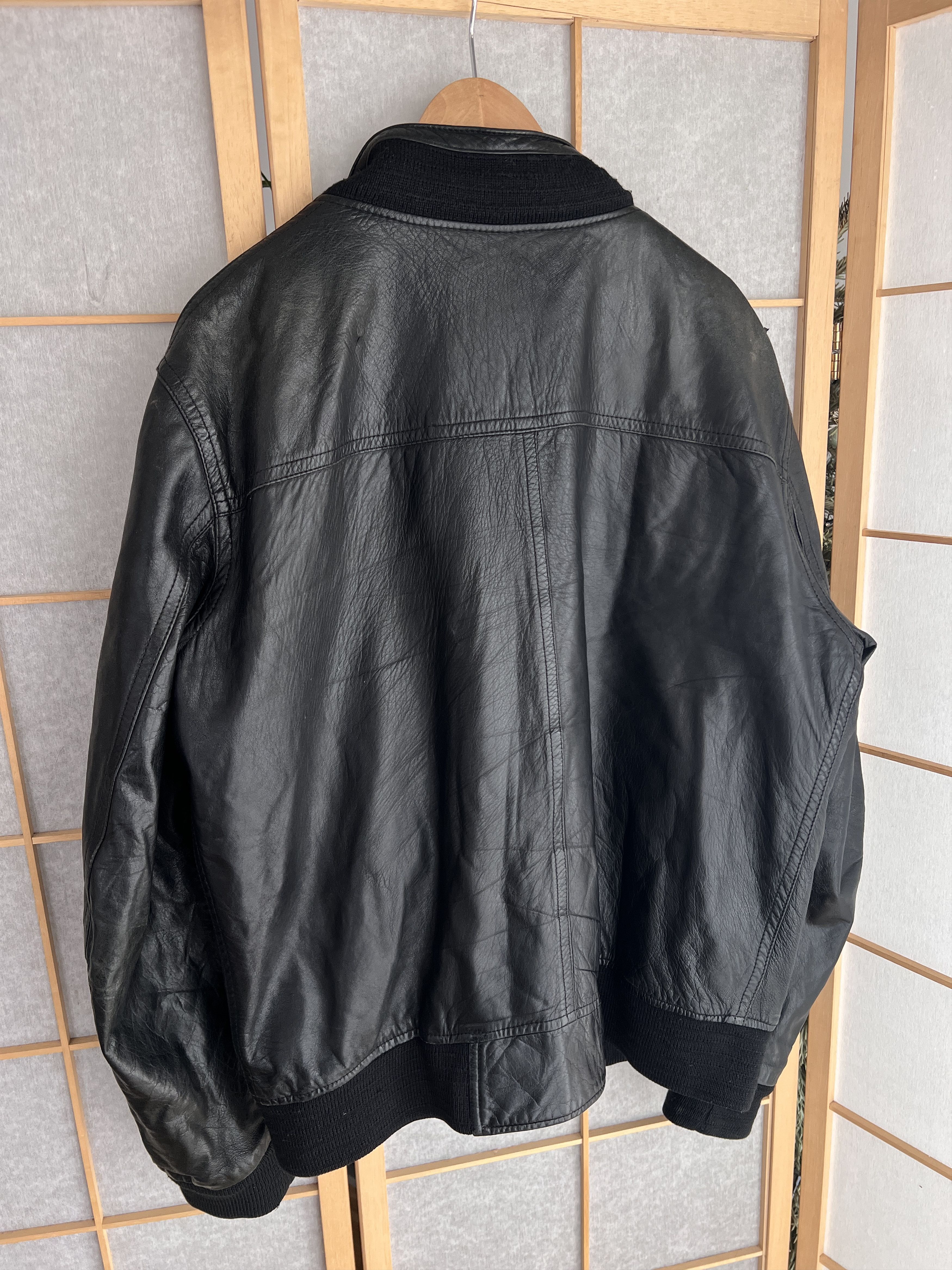 If Six Was Nine Vintage 2000s leather bomber jacket baggy boxy y2k japanese Size US L / EU 52-54 / 3 - 19 Thumbnail