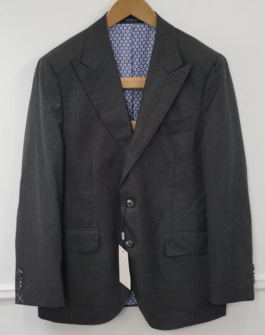 Suitsupply Men Suitsupply Blazer La Spall Peak Holland & Sherry US40S Size 40S - 1 Thumbnail