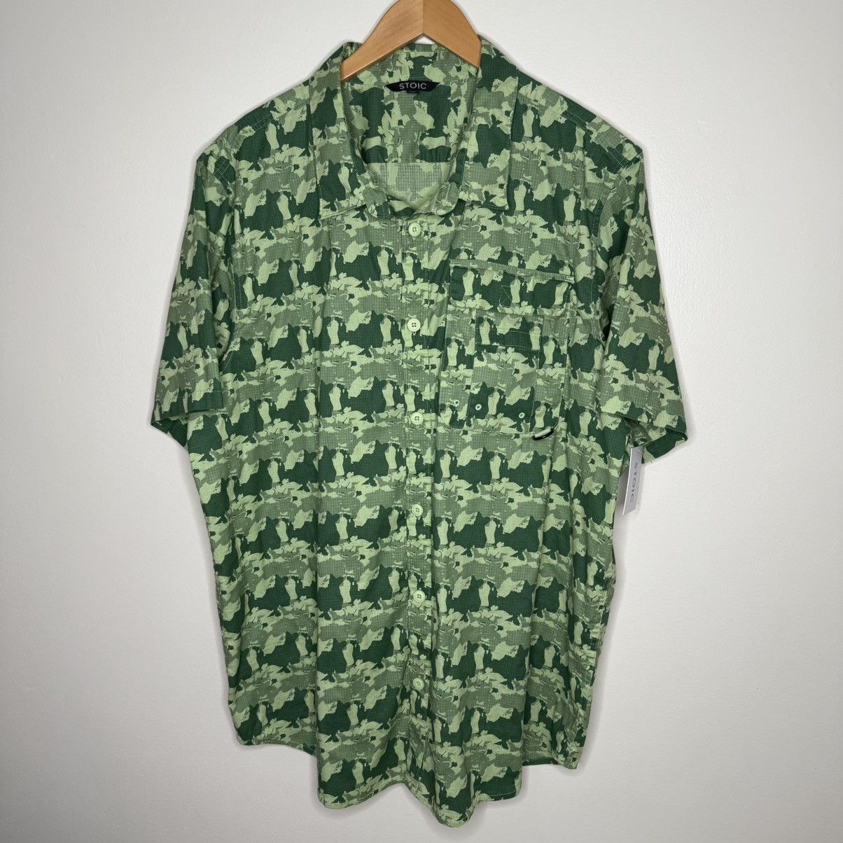 Stoic Stoic Men’s Button-Up Shirt Camo Short Sleeve Size XXL New Size US XXL / EU 58 / 5 - 2 Thumbnail