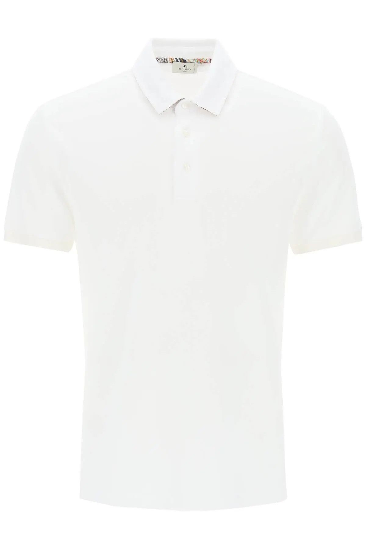 image of Etro O1S22I1N0224 Regular Fit Polo Shirt In White, Men's (Size Small)