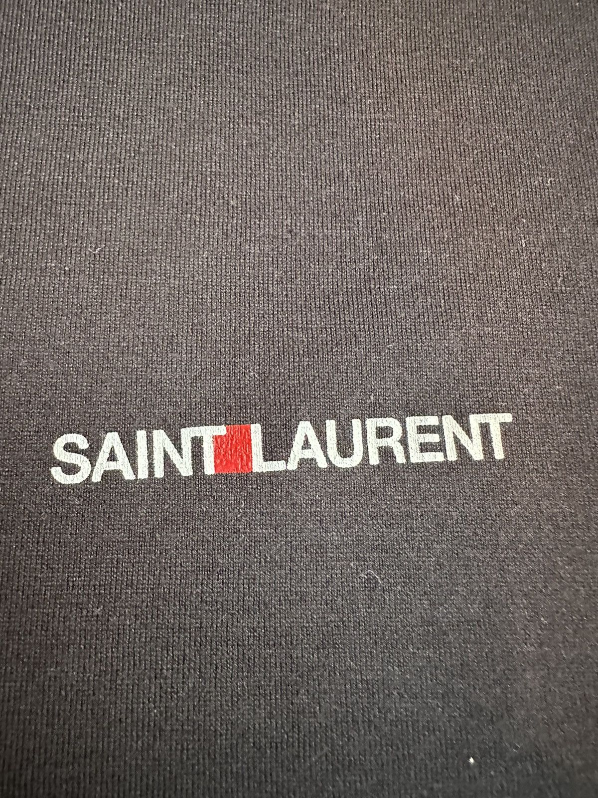 Saint Laurent Paris $550 Saint Laurent Rive Gauche black logo t shirt M Size US M / EU 48-50 / 2 - 15 Thumbnail