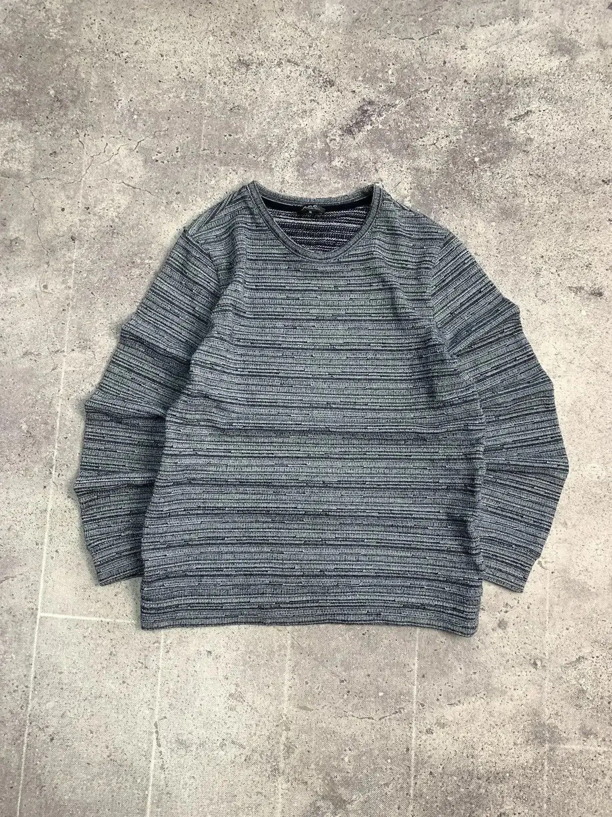 Japanese Brand × Vintage Vintage Y2K A.P.C gothic Distressed Faded Effect sweater Size US XL / EU 56 / 4 - 2 Thumbnail