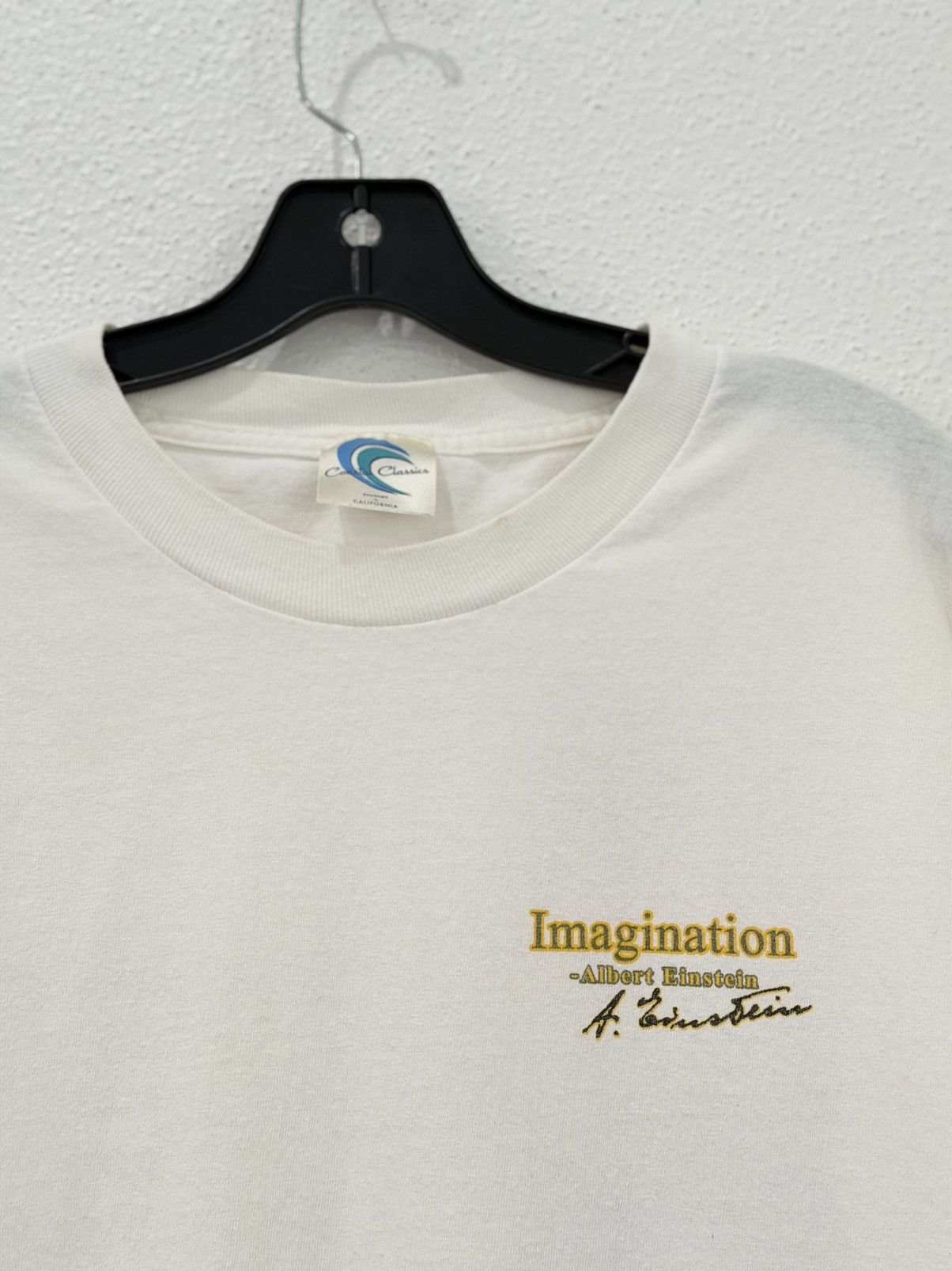 Vintage Vintage 90s Albert Einstein Imagination Quote Graphic Tee L Size US L / EU 52-54 / 3 - 4 Thumbnail