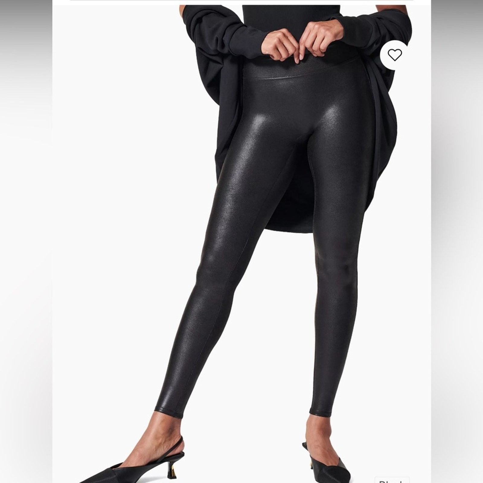 Spanx Spanx Faux Leather Leggings – Black – Size L – EUC Size 30" / US 8 / IT 44 - 3 Thumbnail
