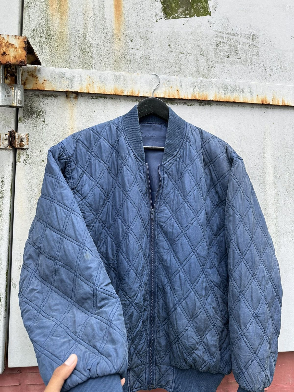 Vintage 👹Vintage Whitby Quilted Light Puffer Bomber Jacket Size US L / EU 52-54 / 3 - 5 Thumbnail
