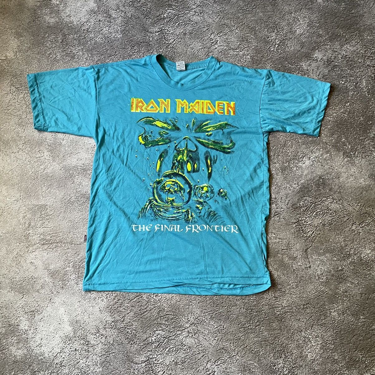 Vintage Vintage 90s Iron Maiden Sun Faded Band Graphic Tee Grunge XL Size US XL / EU 56 / 4 - 2 Thumbnail