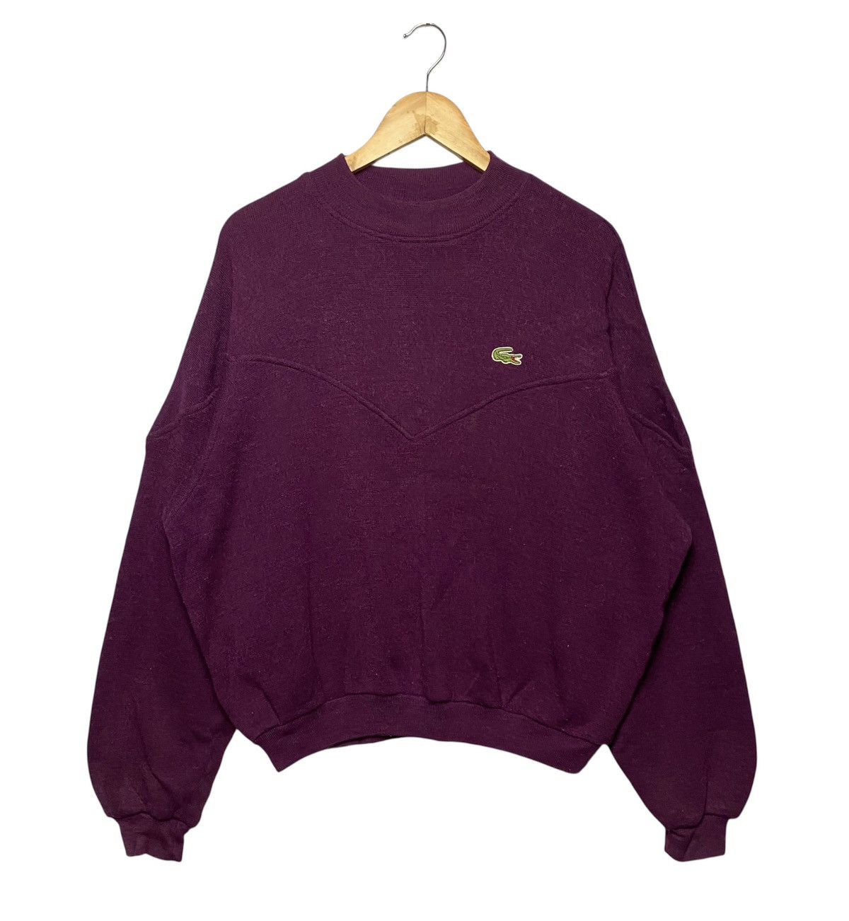 Lacoste Vintage Lacoste wool Small Logo Sweatshirt Size US XL / EU 56 / 4 - 1 Thumbnail