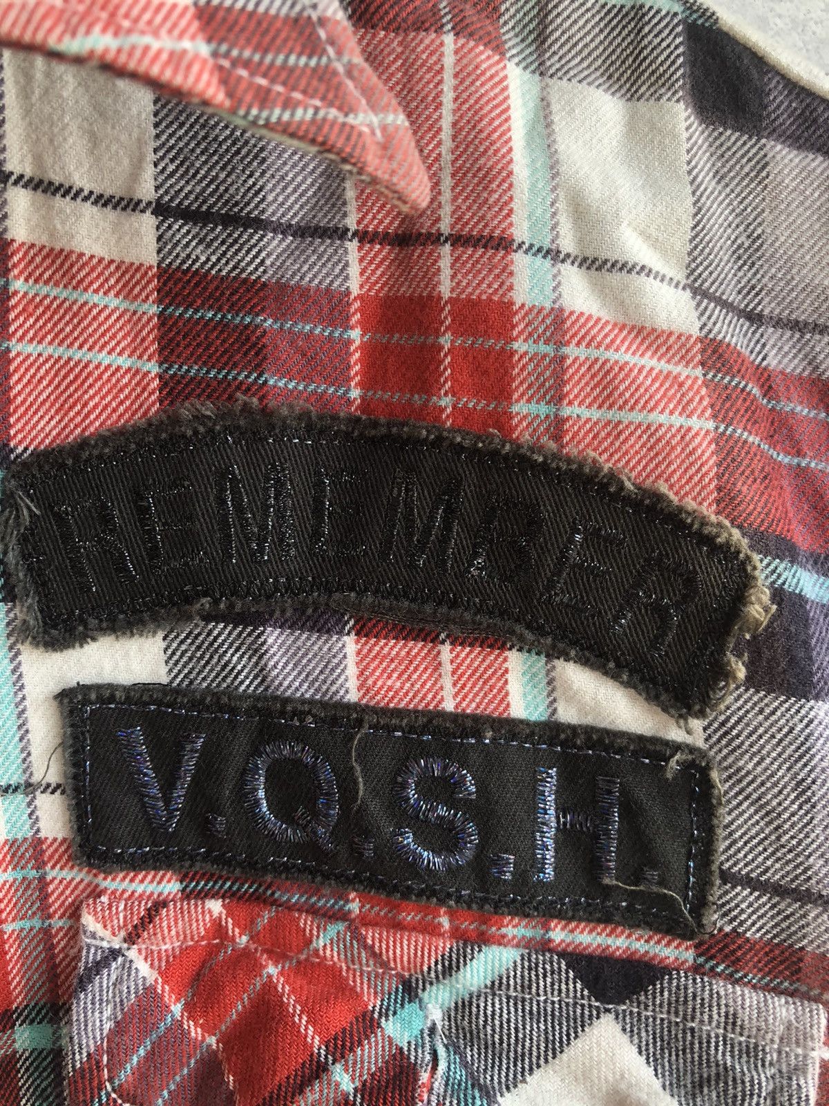 If Six Was Nine JAPANESE VANQUISH PATCHWORK GOTHIC BUTTON SHIRT ROCK PUNK Size US M / EU 48-50 / 2 - 6 Thumbnail