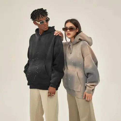 Restricted #33 Speckled Ink Rubbed Hoodie Distressed Size US L / EU 52-54 / 3 - 5 Thumbnail