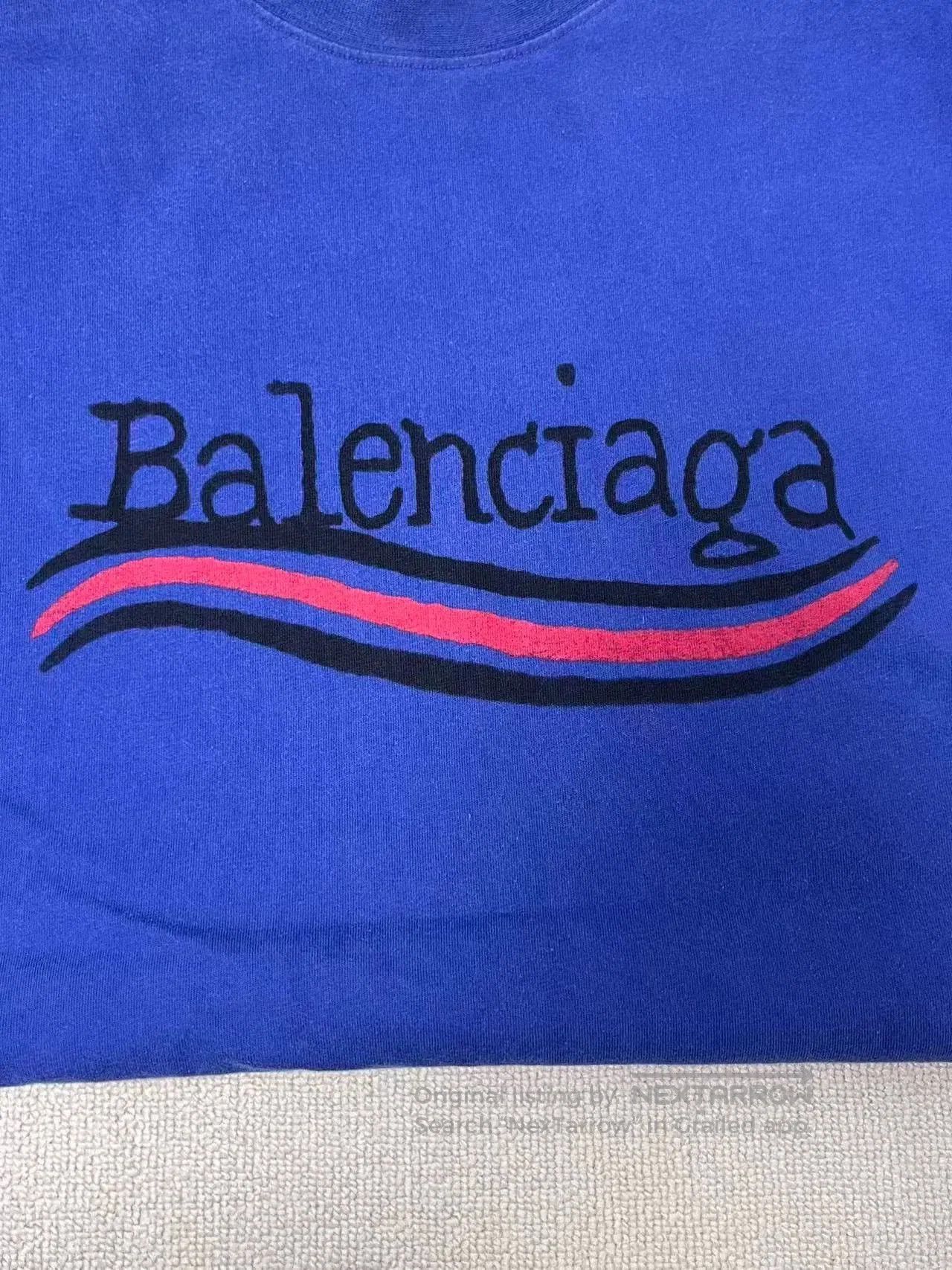 Balenciaga Balenciaga Logo Print Drop Shoulder T-Shirt Men. Size US S / EU 44-46 / 1 - 3 Thumbnail