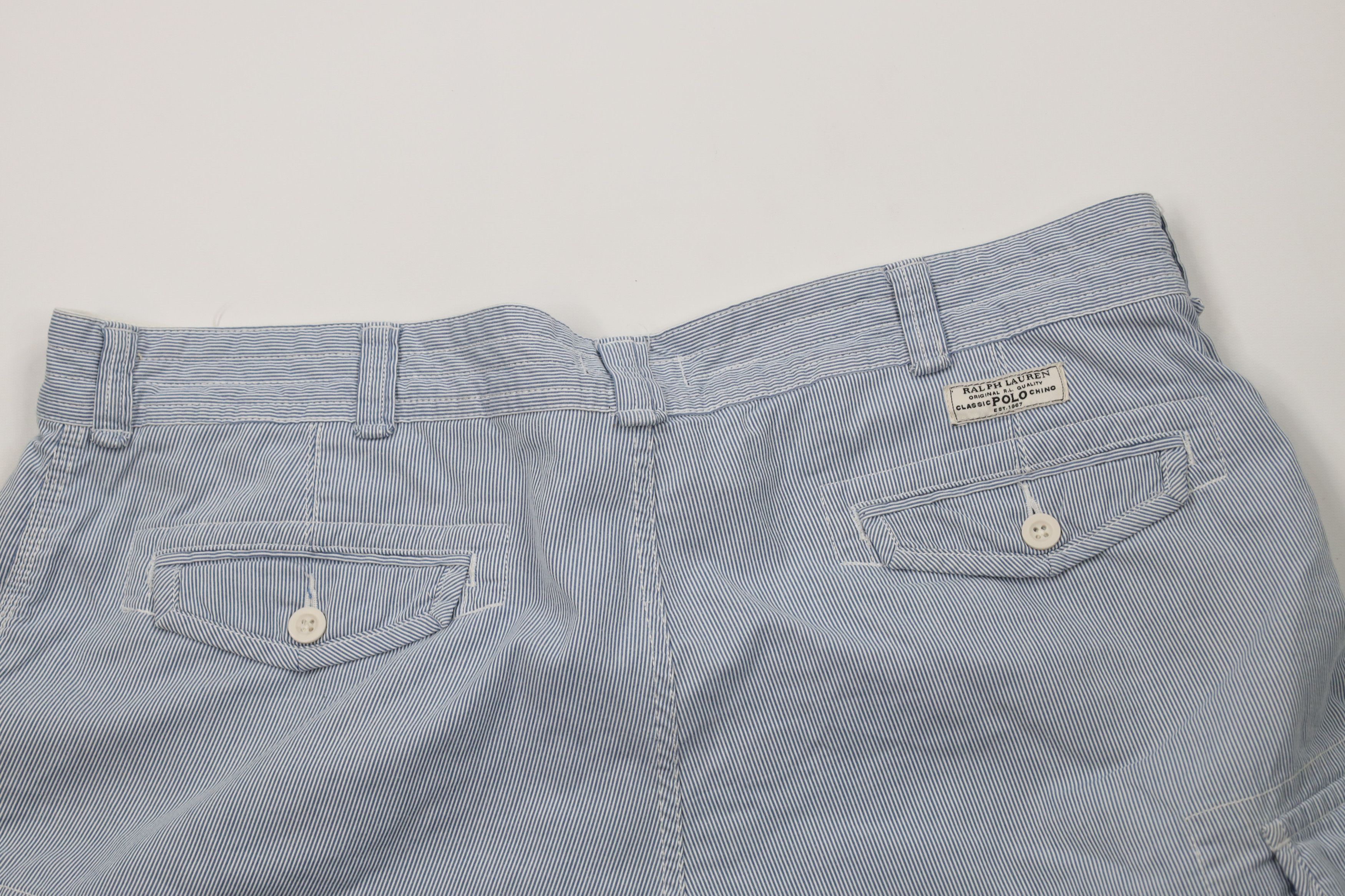 Ralph Lauren × Vintage Vintage Ralph Lauren Striped Heavyweight Cargo Shorts Size US 42 / EU 58 - 12 Thumbnail