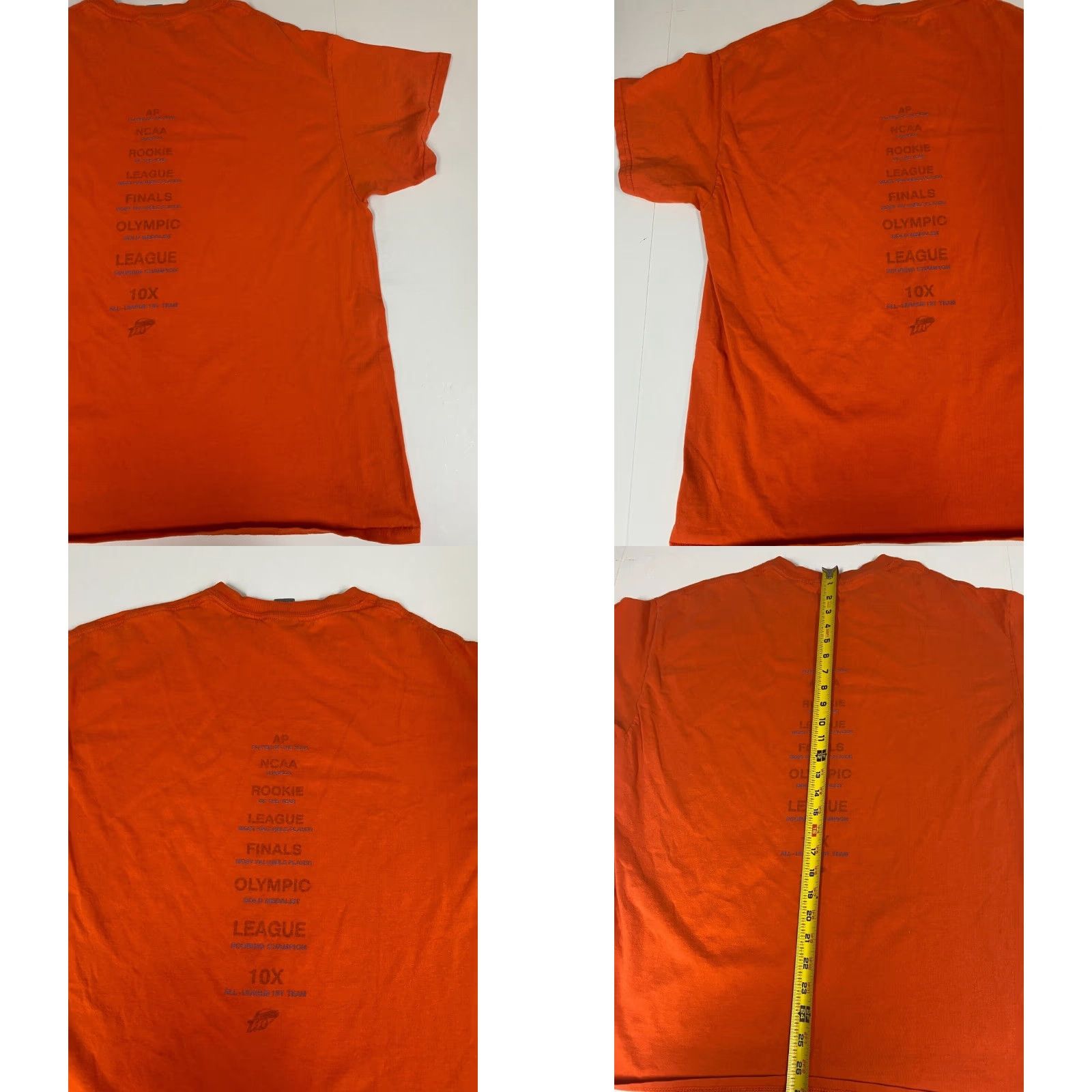 Gildan Gildan NBA Mens Shirt XL Orange T-Shirt Crew Neck Short Sleeve University 90s Colorful Logo Mens Size US XL / EU 56 / 4 - 8 Thumbnail