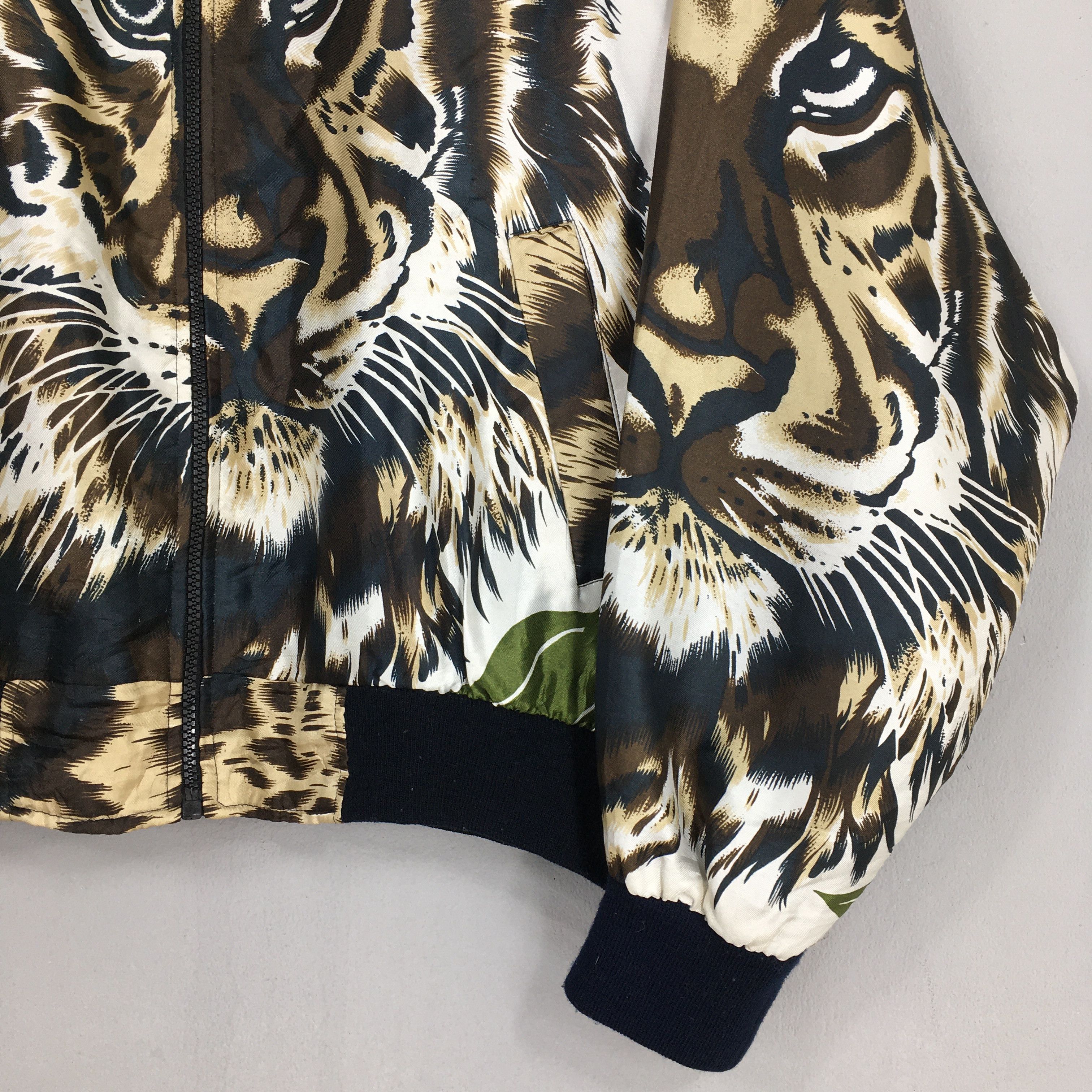 Vintage Bomber Baroque Tiger Overprint Jacket XXLarge Size US XXL / EU 58 / 5 - 7 Thumbnail