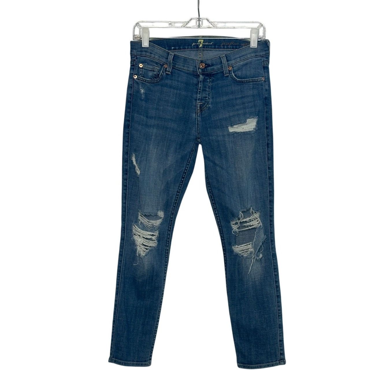 7 For All Mankind 7 for all mankind Josefina boyfriend button fly jeans size 0 Size 25" / US 0 / IT 36 - 11 Thumbnail