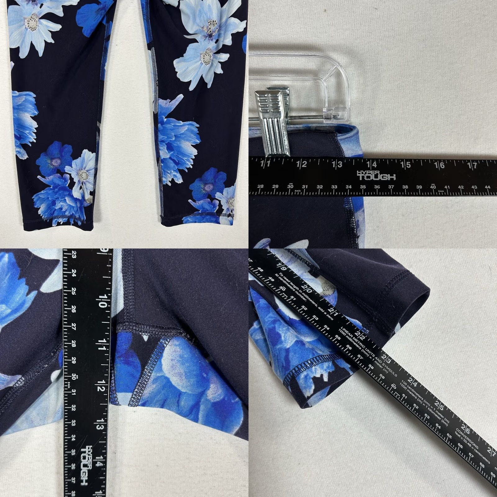 Old Navy Old Navy Active Elevate Legging Womens Medium Blue Floral Go Dry Activewear Gym Size 32" / US 10 / IT 46 - 8 Thumbnail