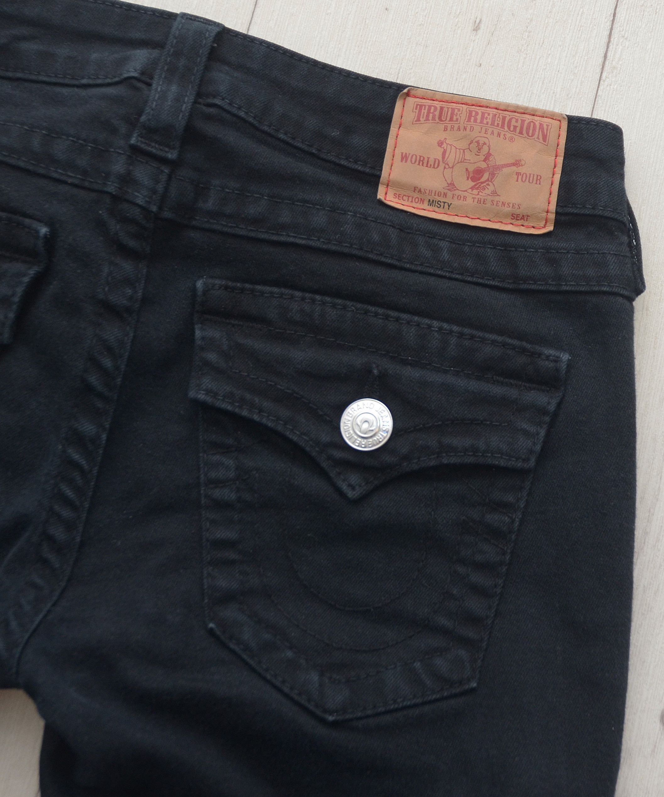 True Religion × Vintage Vintage True Religion Jeans Made in USA Misty Black Y2K Size 27" / US 4 / IT 40 - 4 Thumbnail