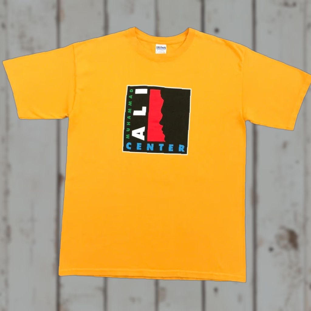 Vintage VINTAGE Muhammad Ali Center Shirt 90s T-Shirt Size L Mens Yellow 90s Gildan Center Shirt Men L Size US L / EU 52-54 / 3 - 1 Thumbnail