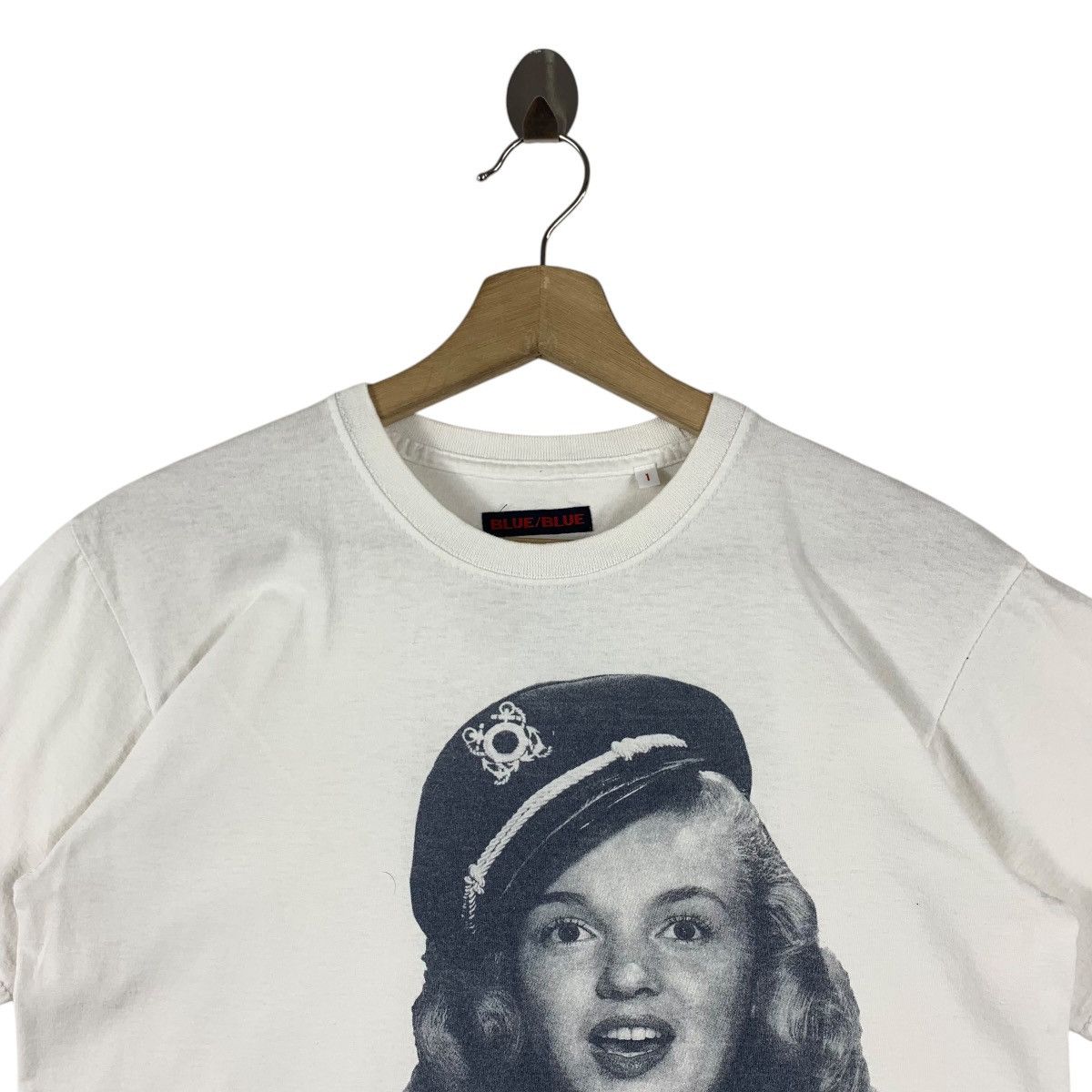 Blue Blue Japan × Japanese Brand × Vintage Vintage 90s BLUE BLUE x MARILYN MONROE photo printed tee Size US S / EU 44-46 / 1 - 2 Thumbnail