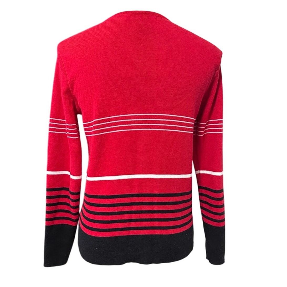 Other Rafaella Cardigan Sweater Button Front Striped Red W S Size S / US 4 / IT 40 - 5 Thumbnail