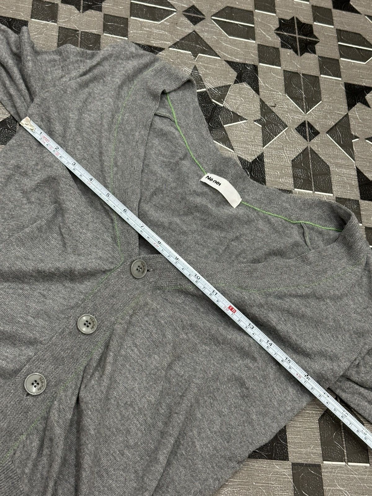Issey Miyake Issey Miyake Ne-Net Grey Button Cardigan Knitted Size US S / EU 44-46 / 1 - 9 Thumbnail