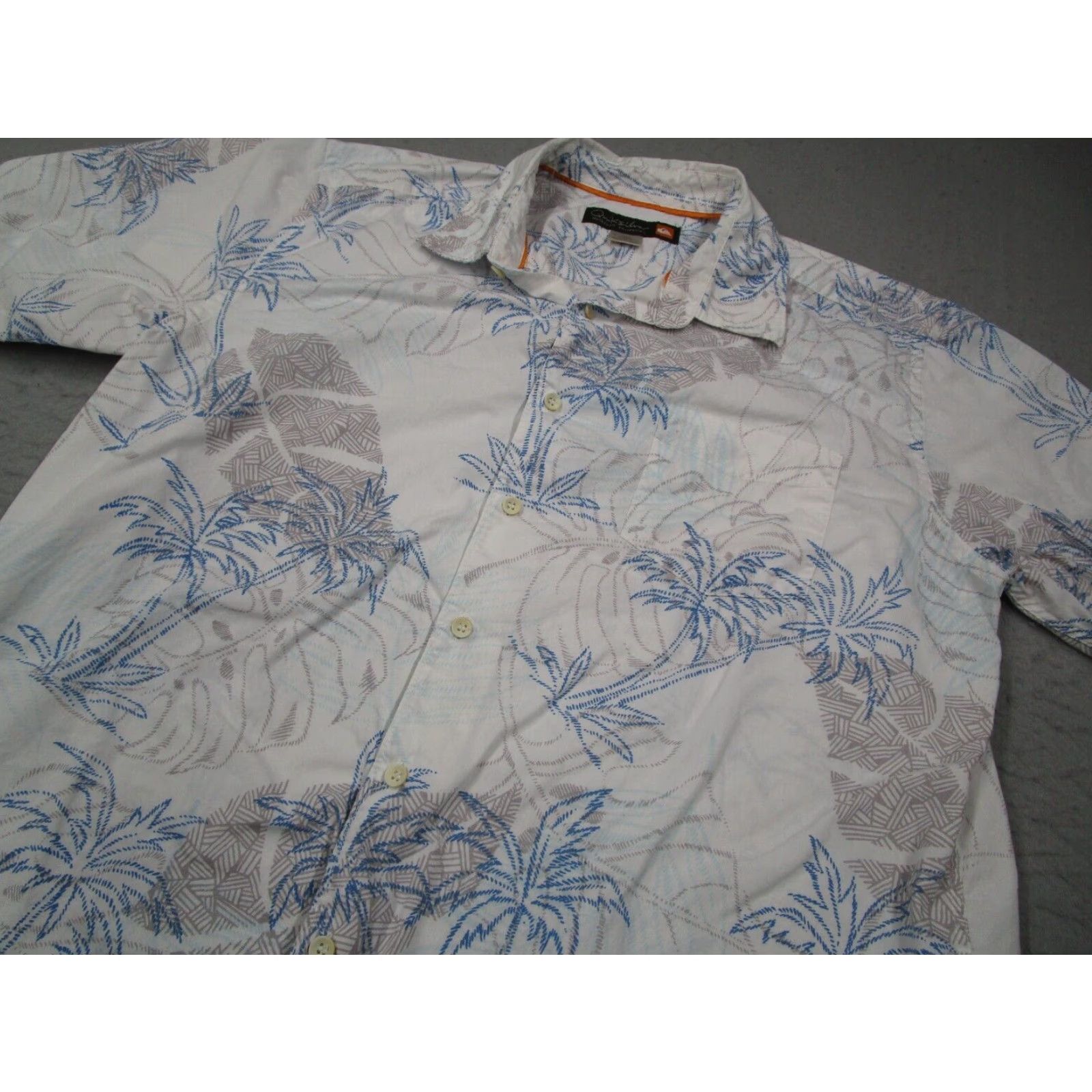 Quiksilver Quiksilver Waterman Shirt Mens Large White Hawaiian Floral Short Sleeve Button Up Size US L / EU 52-54 / 3 - 2 Thumbnail