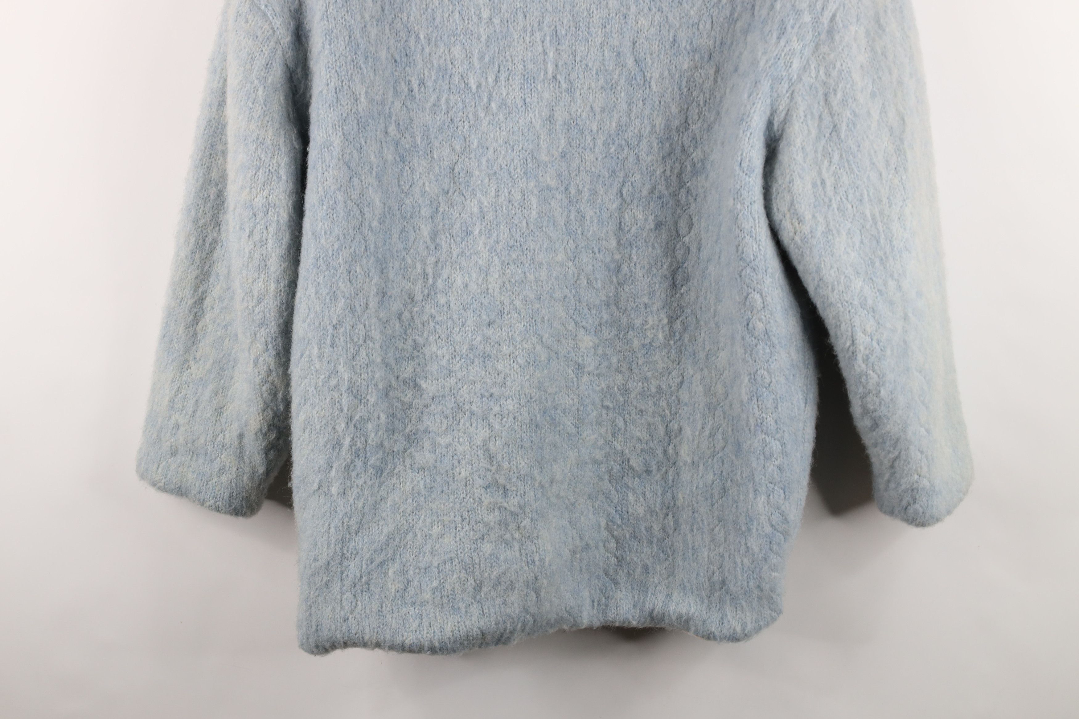 Vintage Vintage 60s 70s Streetwear Wool Full Zip Jacket Light Blue Size S / US 4 / IT 40 - 13 Thumbnail