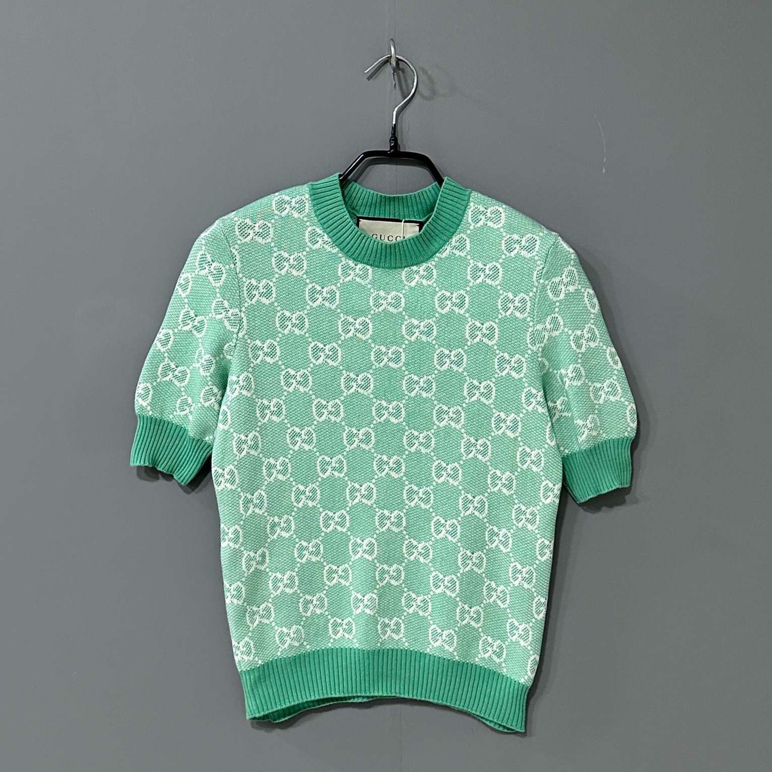 Gucci Gucci green jacquard full-print sweater 2501-Nextarrow Size XS / US 0-2 / IT 36-38 - 1 Thumbnail