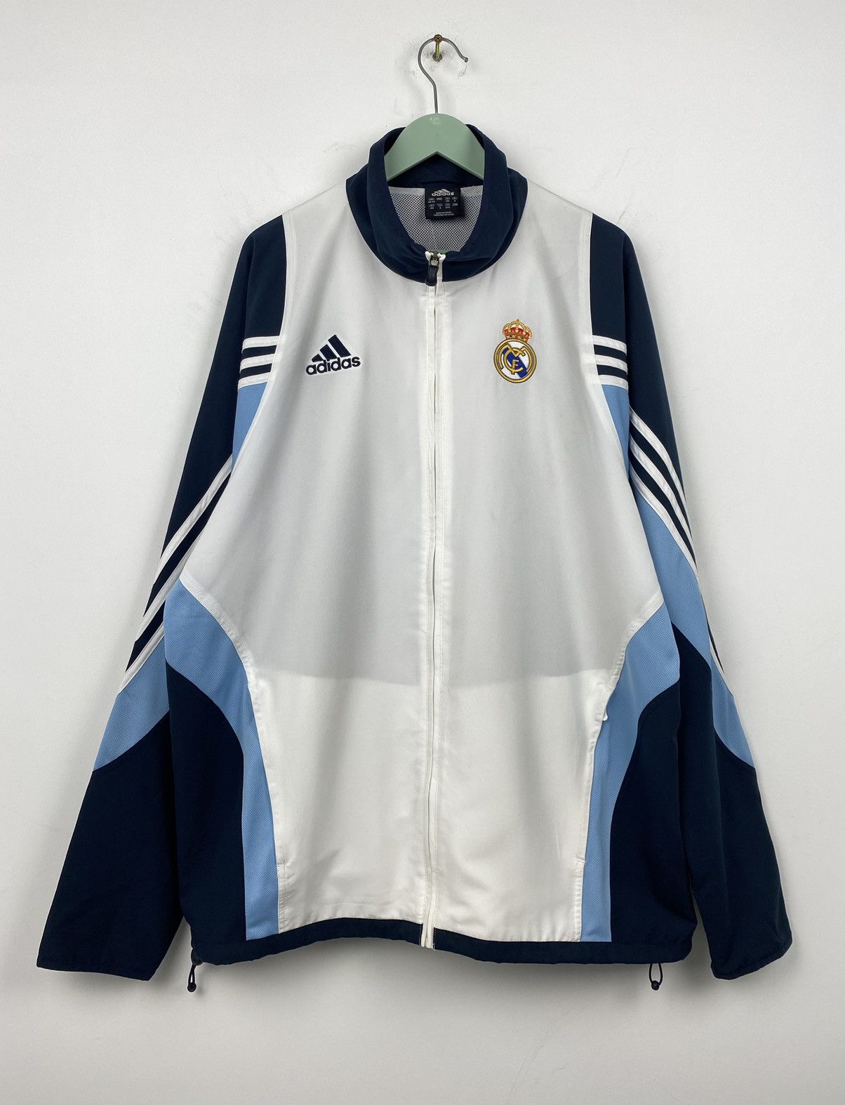 image of Adidas x Real Madrid 2003 2004 Football Track Top Jacket Psg Arsenal in White, Men's (Size 2XL)