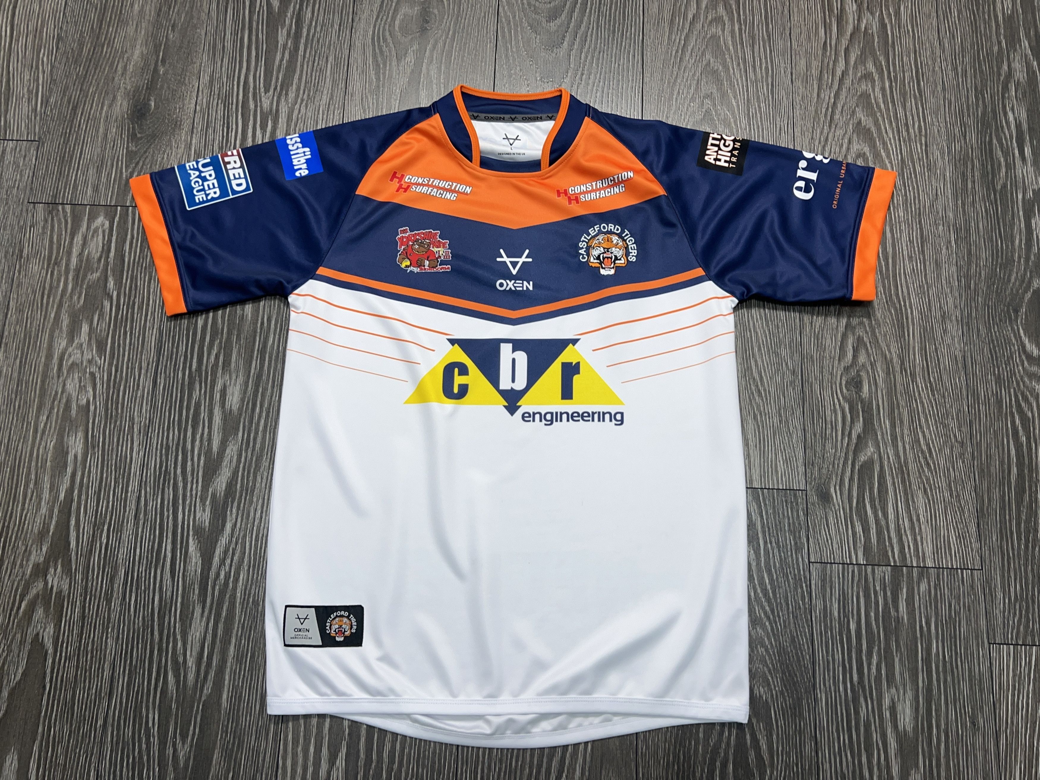 Gear for Sports OXEN Castleford Tigers Rugby League England Jersey Shirt Size US L / EU 52-54 / 3 - 1 Thumbnail