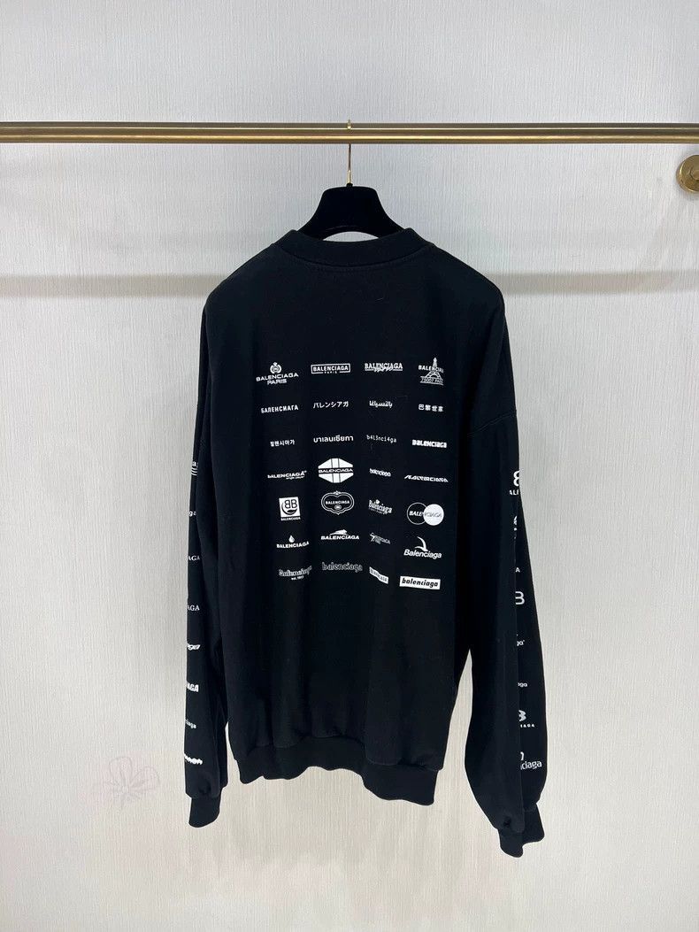 Balenciaga balenciaga black logo sweatshirt size L Size US L / EU 52-54 / 3 - 2 Thumbnail