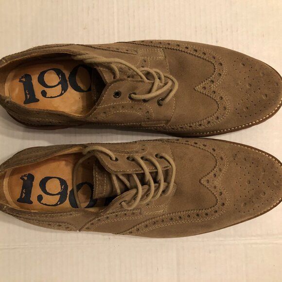 1901 1901 men's tan leather suede Oxford shoes size: 12M Size US 12 / EU 45 - 3 Thumbnail