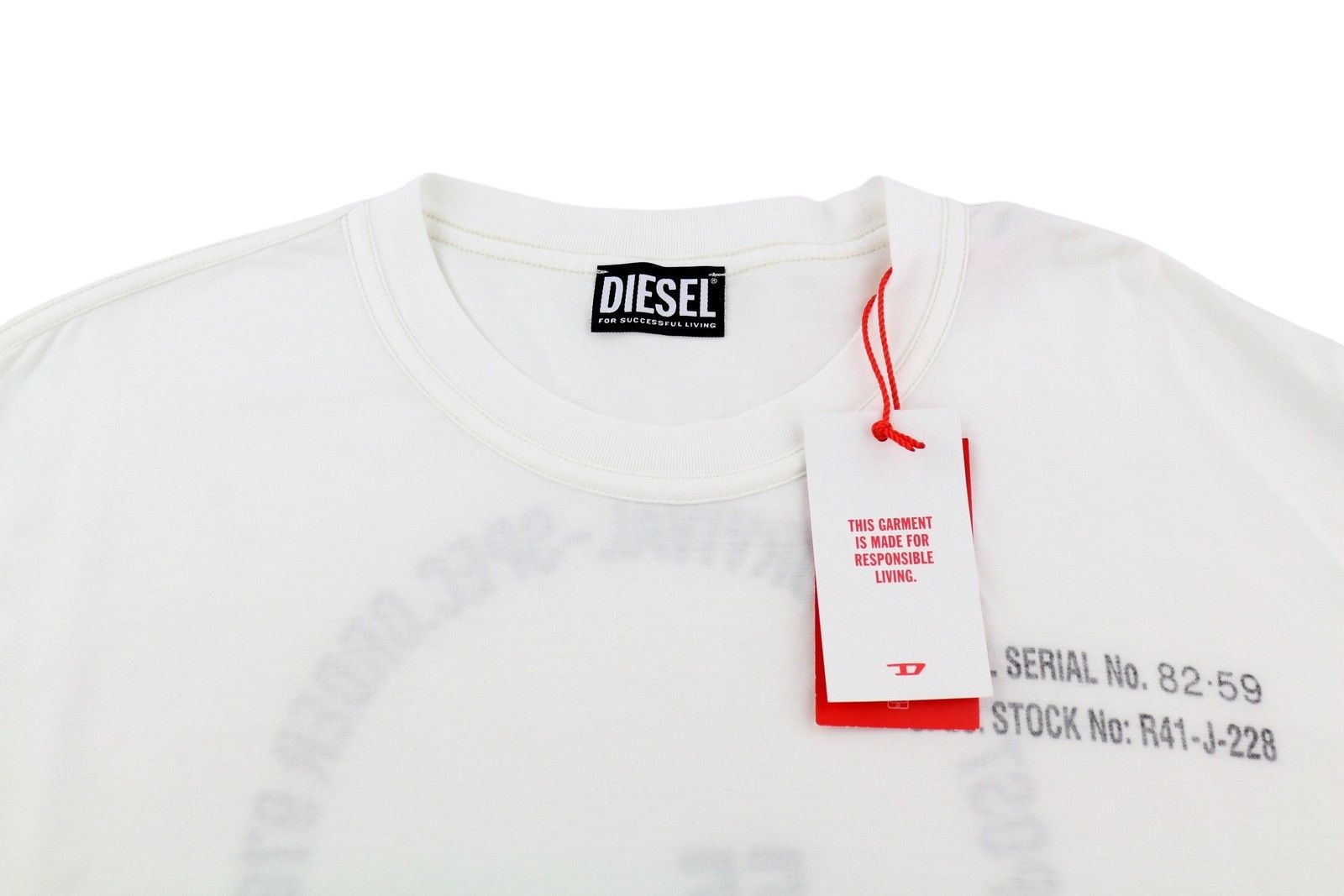 Diesel T-JUBIND-LS-SLITS 2XL White Long Sleeve Crew Tricot 85119 Size US XXL / EU 58 / 5 - 4 Thumbnail