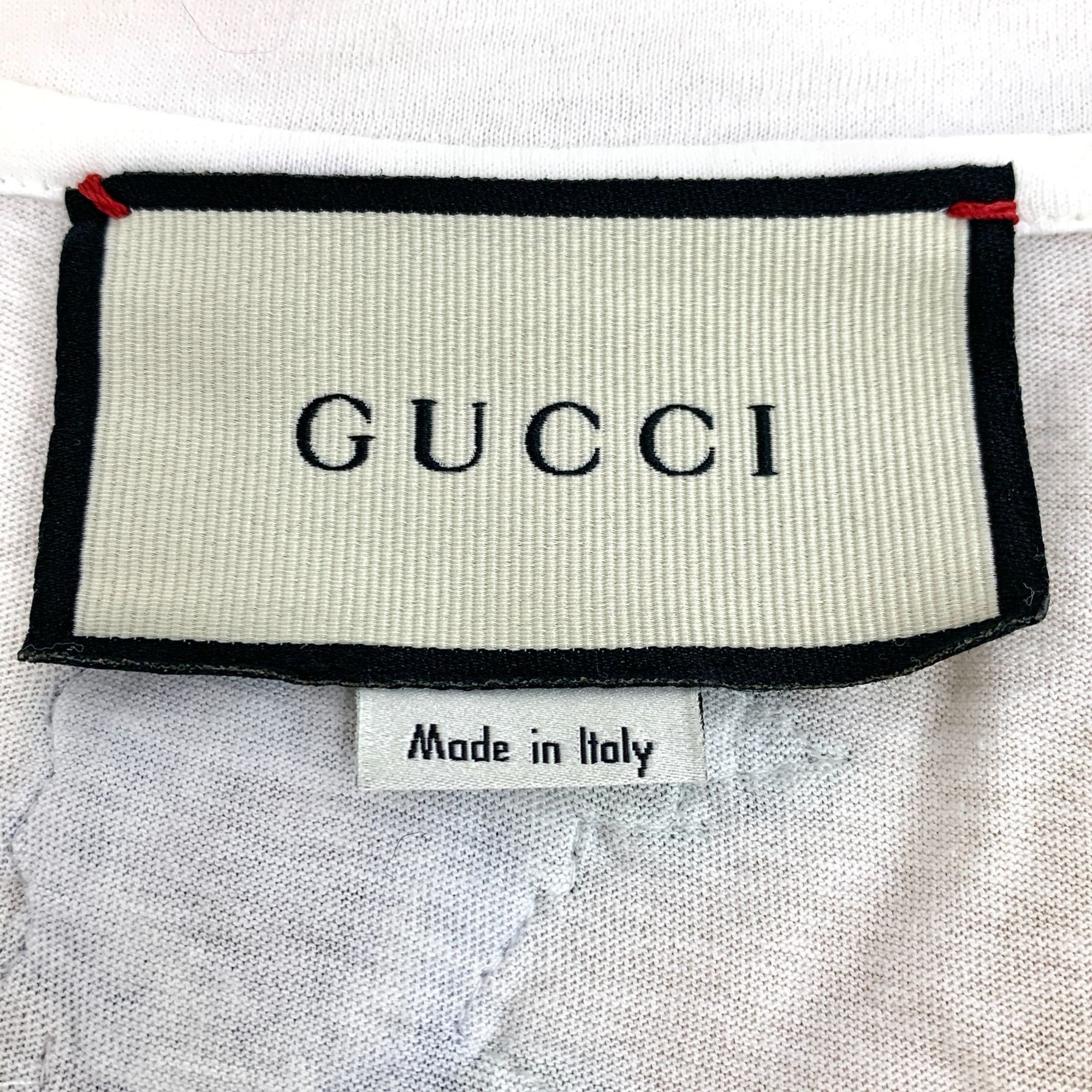 Gucci Gucci White Logo Printed Cotton Round-Neck Short-Sleeved T-S Size XXS / US 00 / IT 34 - 2 Thumbnail
