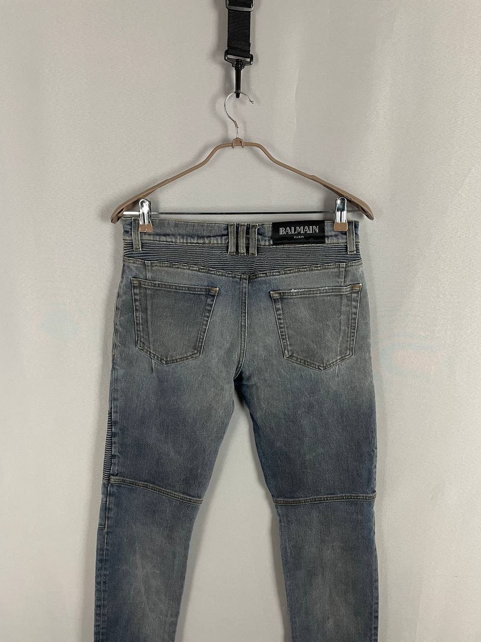 Balmain Balmain Biker Denim Jeans Grey Size US 32 / EU 48 - 7 Thumbnail