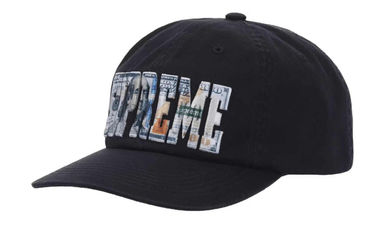 Supreme Supreme Embroidered Money Logo 6 Panel Hat Navy Adjustable Size ONE SIZE - 2 Thumbnail