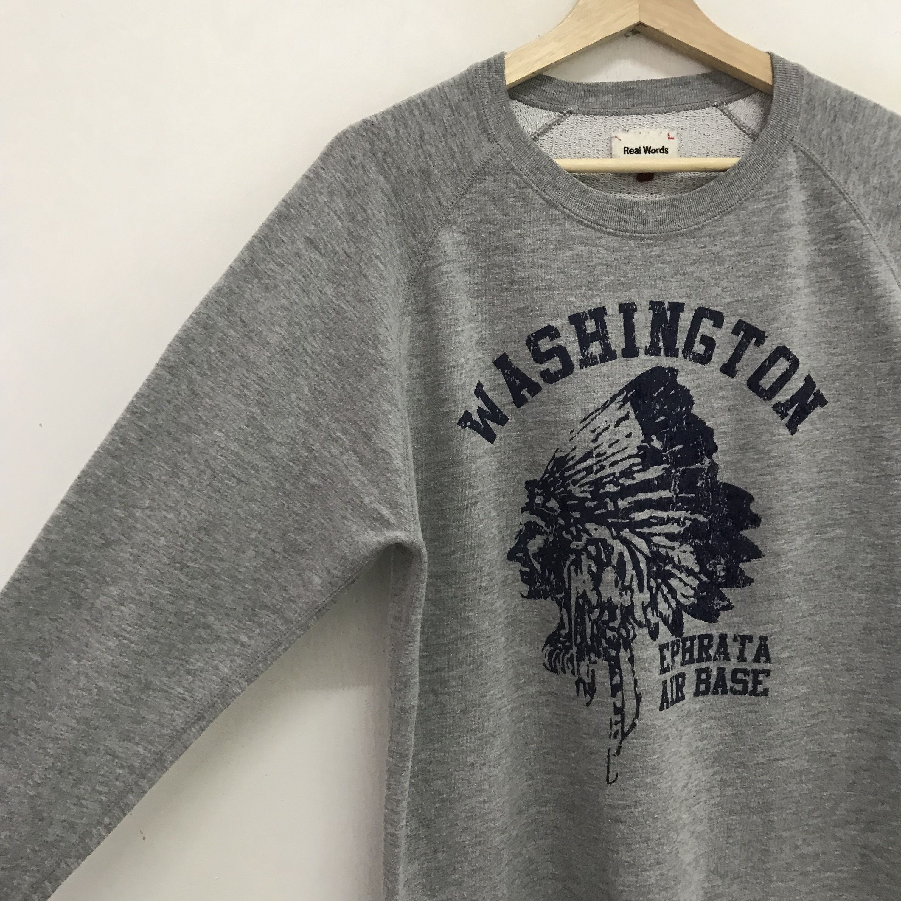 Japanese Brand Vintage Real Words Japan Brand Washington Ephrata Air Base Size US L / EU 52-54 / 3 - 4 Thumbnail