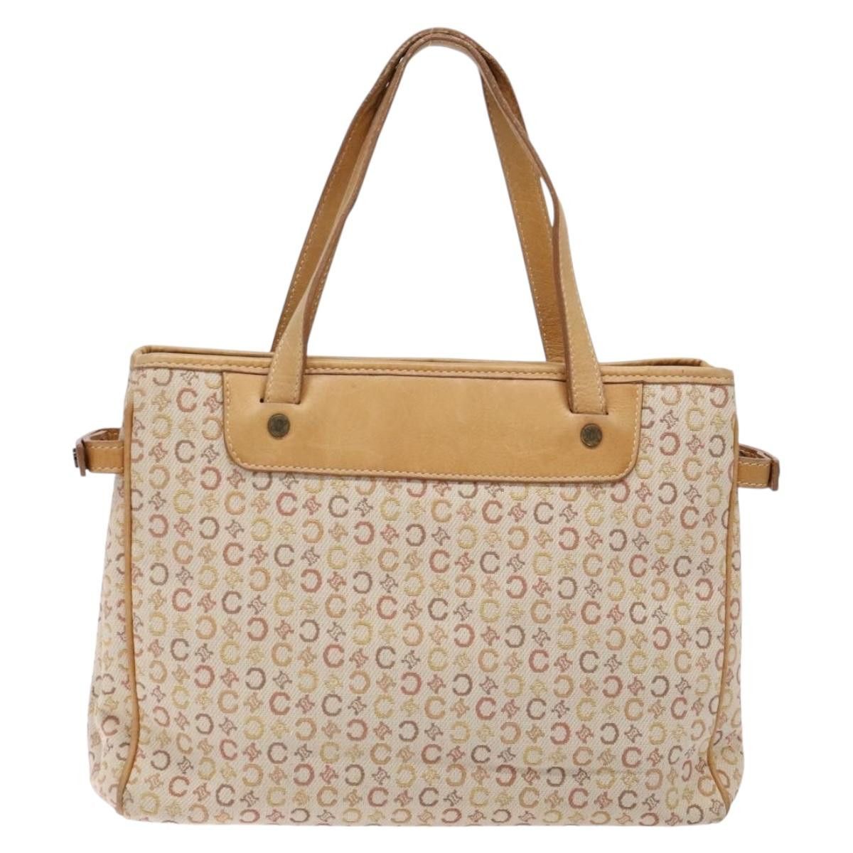 Celine CELINE C Macadam Canvas Hand Bag Beige Size ONE SIZE - 3 Thumbnail