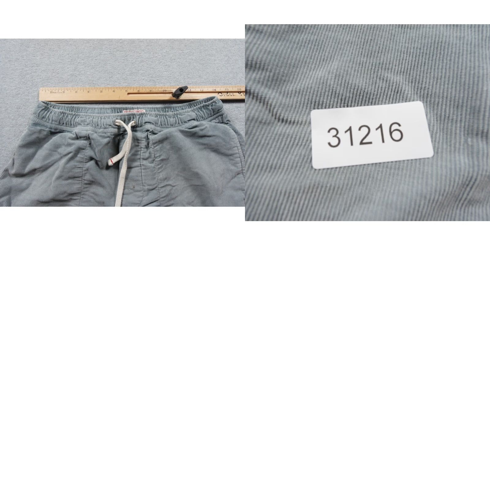 Wallace & Barnes Wallace & Barnes Shorts Mens Small Blue Corduroy Drawstring Faded 6" Inseam Size US 29 - 9 Thumbnail