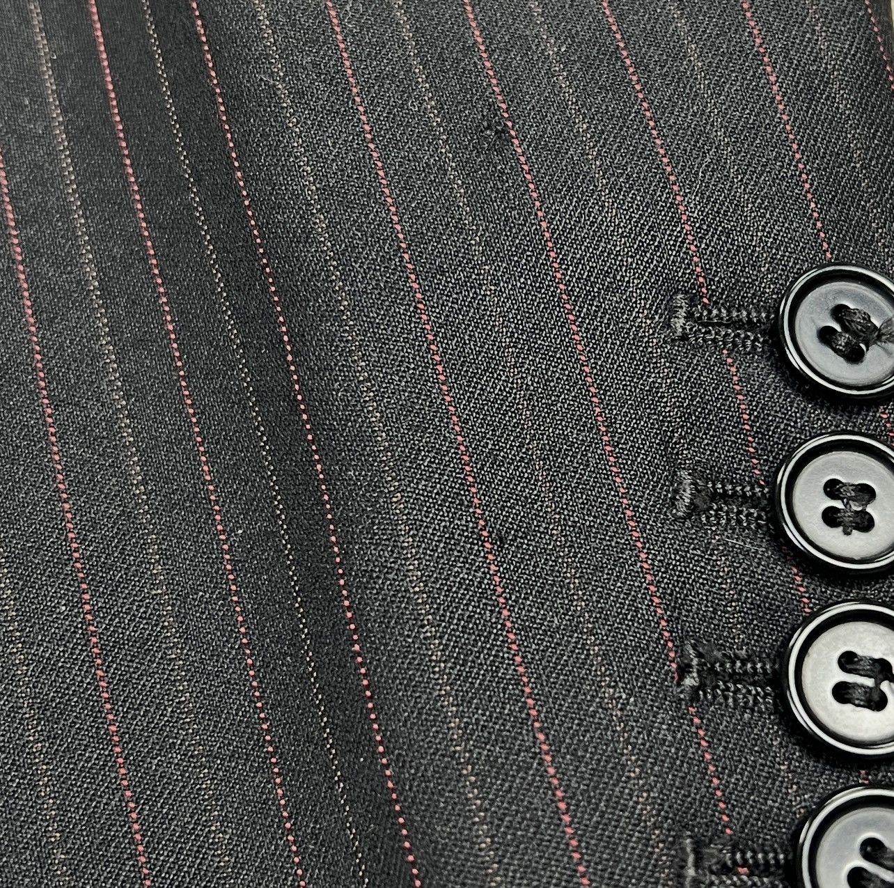 Alexander McQueen Vintage Alexander McQueen Men’s Suit Pinstripe 100% Wool Size 46R - 4 Thumbnail