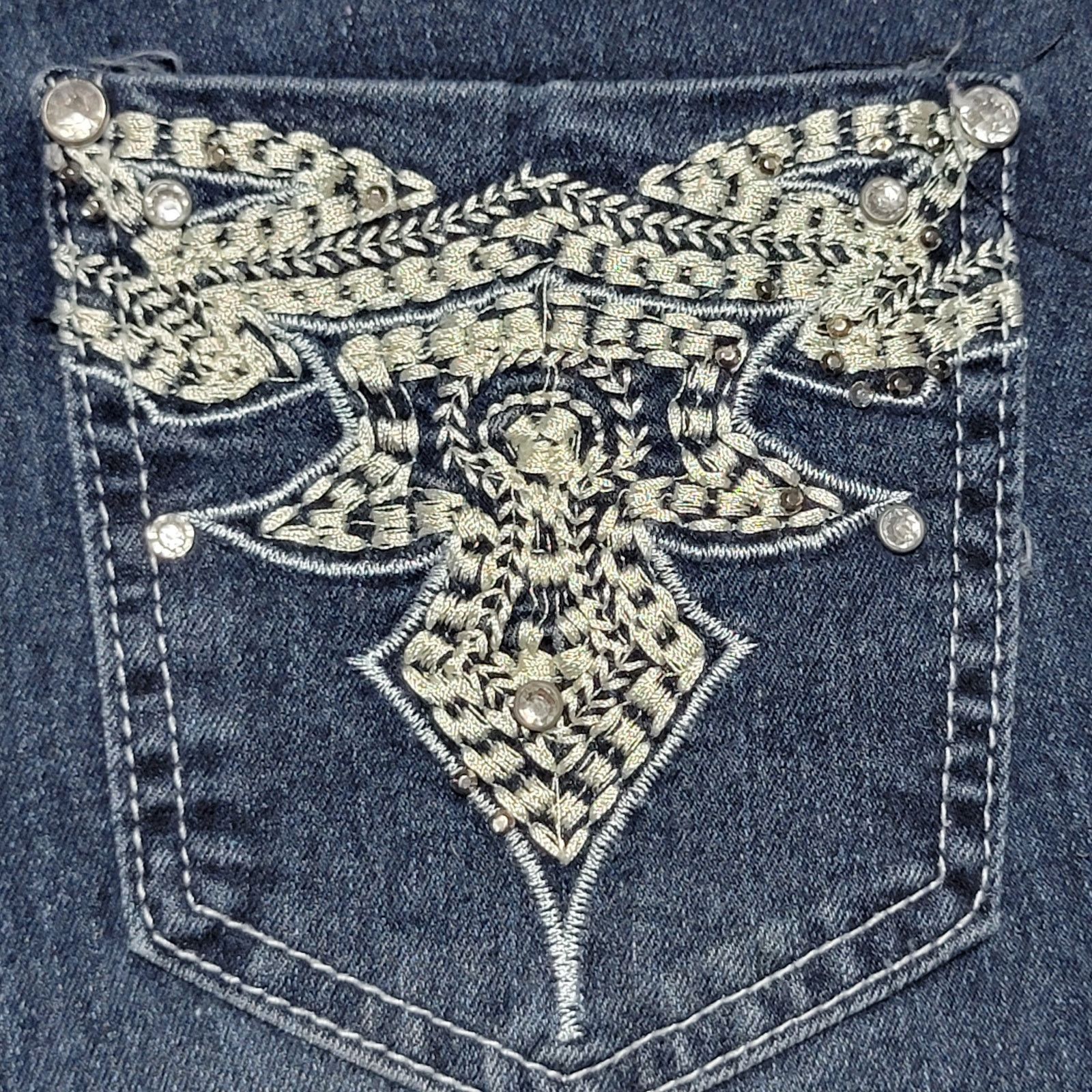 Other Give Me Five Capris w/ Pocket Embroidery & Bling - Size 14 Size 36" / US 14 / IT 50 - 5 Thumbnail