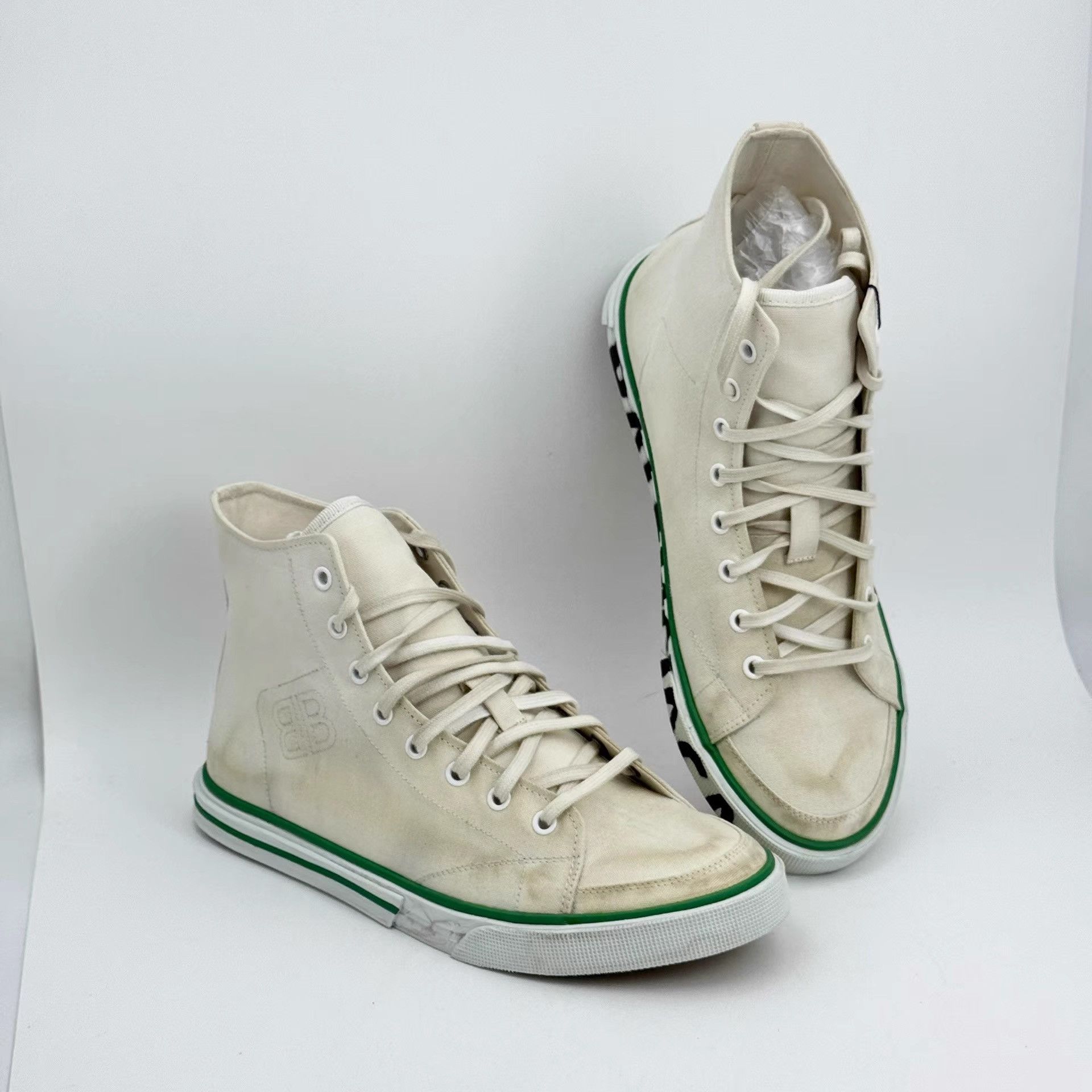 Balenciaga Balenciaga High Top Marble Print Black White Sneakers