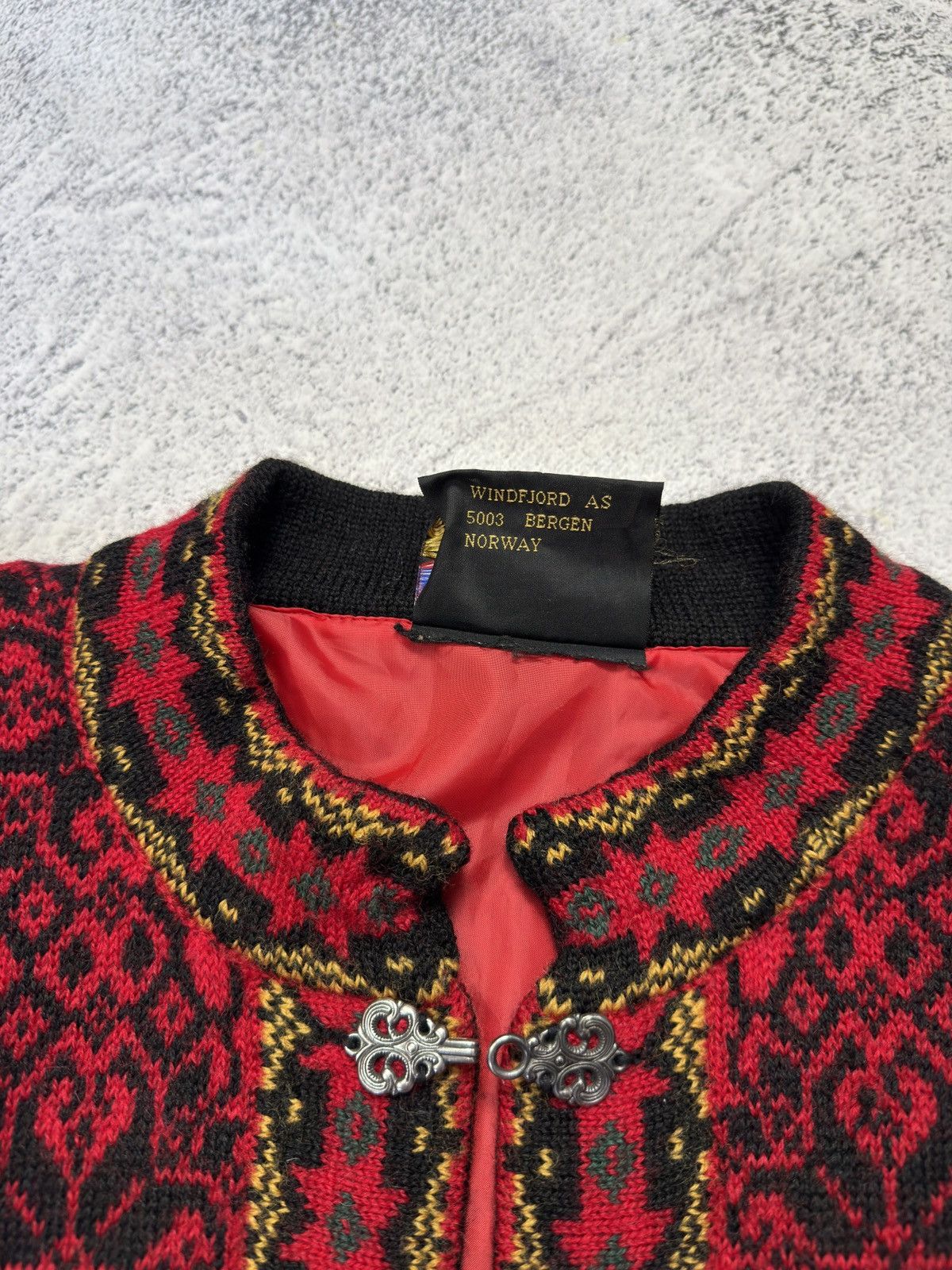 Dale Of Norway Vintage Windfjord Norway Pure Wool Nordic Cardigan Red Size US XL / EU 56 / 4 - 7 Thumbnail