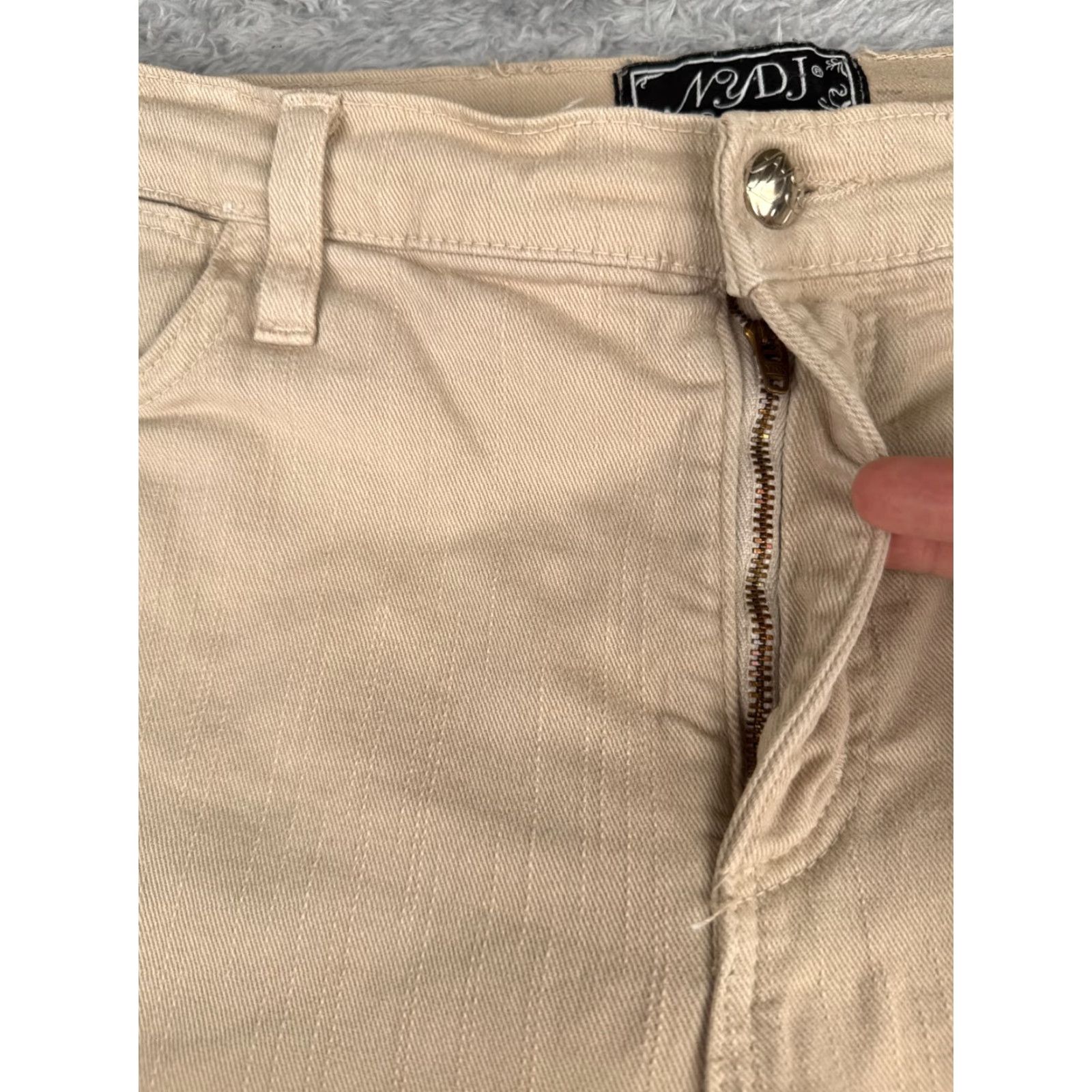 NYDJ VINTAGE NYDJ Jeans Womens 12 Beige Denim Bootcut High Rise Cotton US Made 27x32 Size 34" / US 12 / IT 48 - 5 Thumbnail