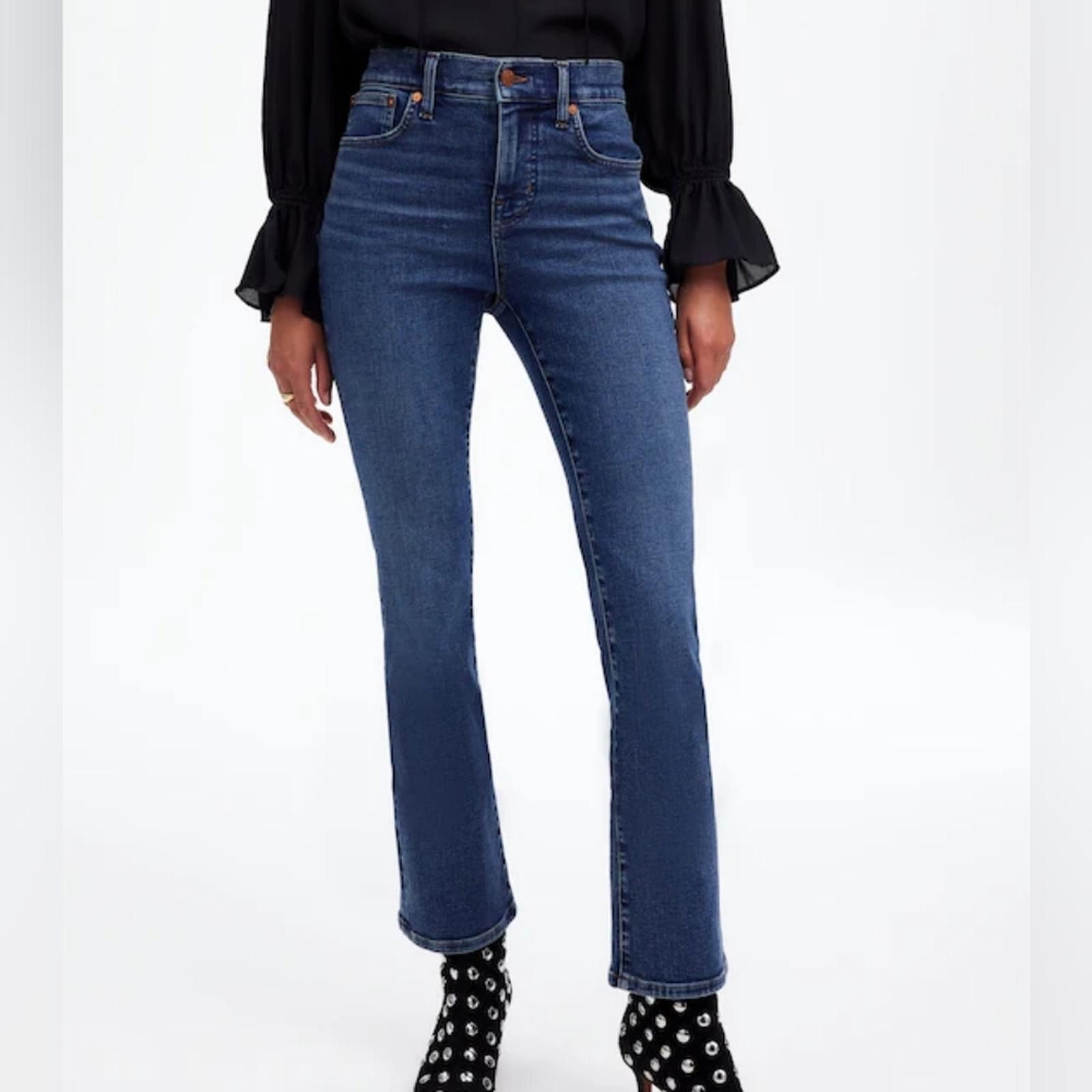 J.Crew Madewell Tall Kick Out Crop Jeans Size 30" / US 8 / IT 44 - 7 Thumbnail